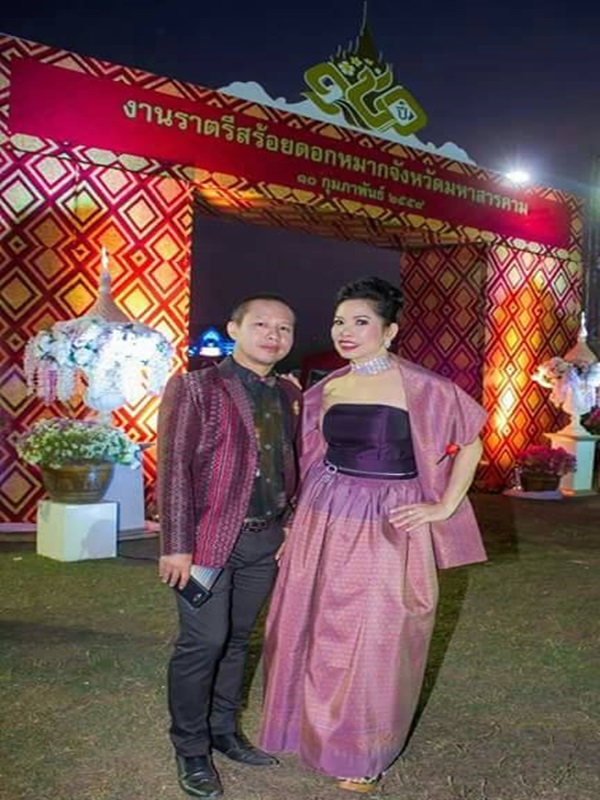 “สร้อยดอกหมาก” ผ้าไหมลายมัดหมี่เอกลักษณ์ของจังหวัดมหาสารคาม