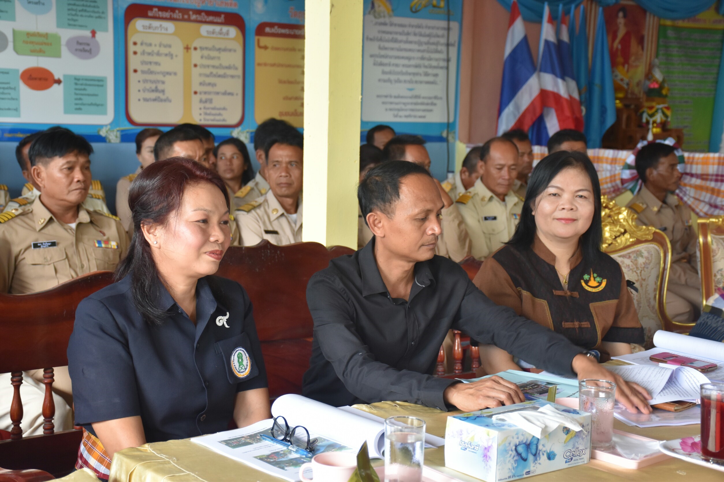 4 กรกฎาคม 2560  นางไพเราะ รอยตระกูล รองผู้ว่าราชการจังหวัดมหาสารคามเป็นประธานคณะกรรมการคัดสรรหมู่บ้านเศรษฐกิจพอเพียง “อยู่เย็น เป็นสุข” ดีเด่น ระดับจังหวัด ประจำปี 2560  รอบชิงชนะเลิศ บ้านศาลา หมู่ที่ 8  ตำบลนาภู อำเภอยางสีสุราช จังหวัดมหาสารคาม