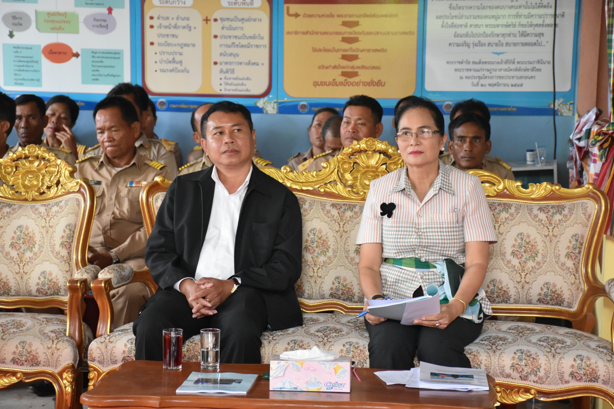 4 กรกฎาคม 2560  นางไพเราะ รอยตระกูล รองผู้ว่าราชการจังหวัดมหาสารคามเป็นประธานคณะกรรมการคัดสรรหมู่บ้านเศรษฐกิจพอเพียง “อยู่เย็น เป็นสุข” ดีเด่น ระดับจังหวัด ประจำปี 2560  รอบชิงชนะเลิศ บ้านศาลา หมู่ที่ 8  ตำบลนาภู อำเภอยางสีสุราช จังหวัดมหาสารคาม
