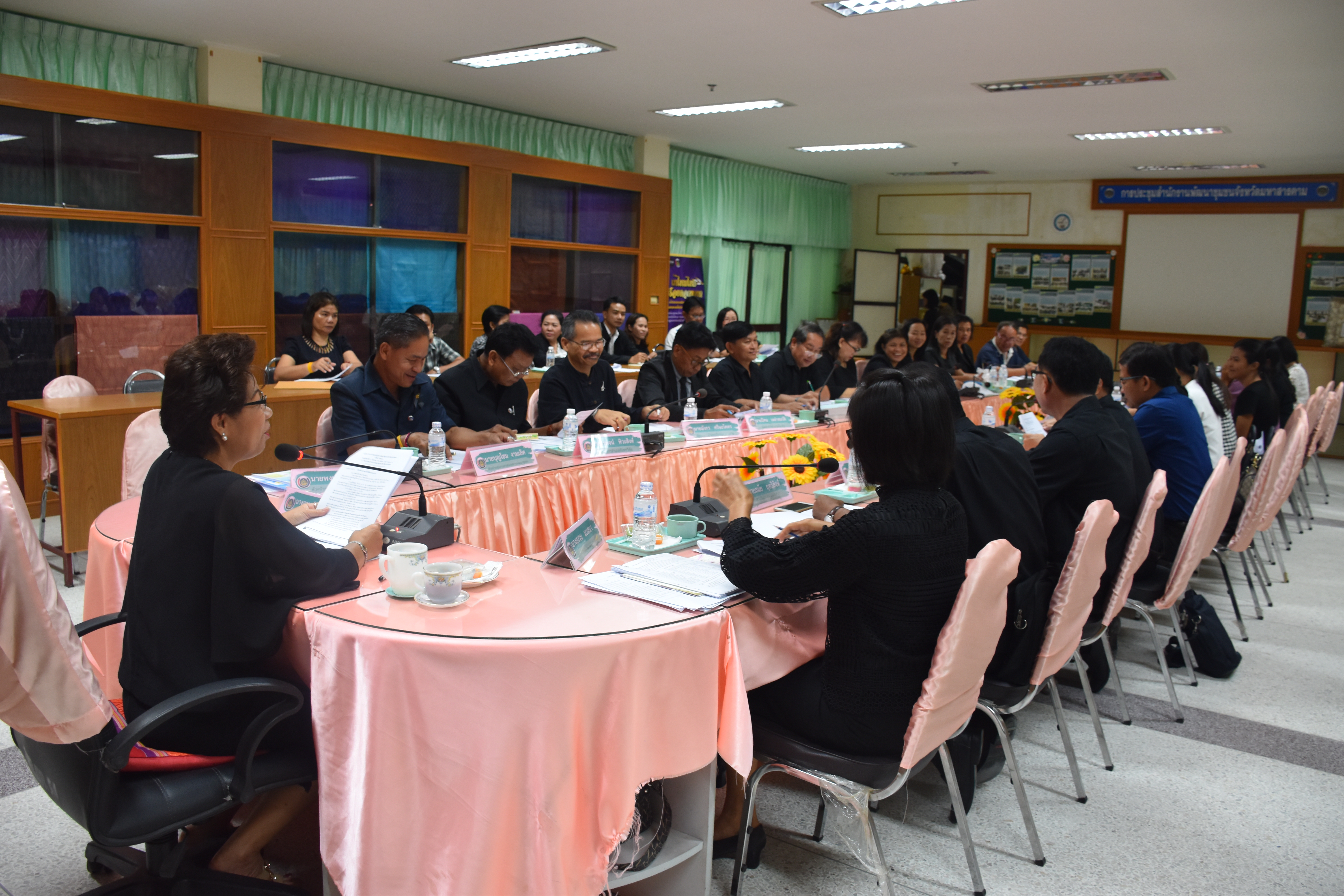 3 สิงหาคม 2560 นางสาวศศิธร ปัญญาไว พัฒนาการจังหวัดมหาสารคาม เป็นประธานการประชุมสำนักงานพัฒนาชุมชน จังหวัดมหาสารคาม ครั้งที่ 7/2560 ประจำเดือนสิงหาคม