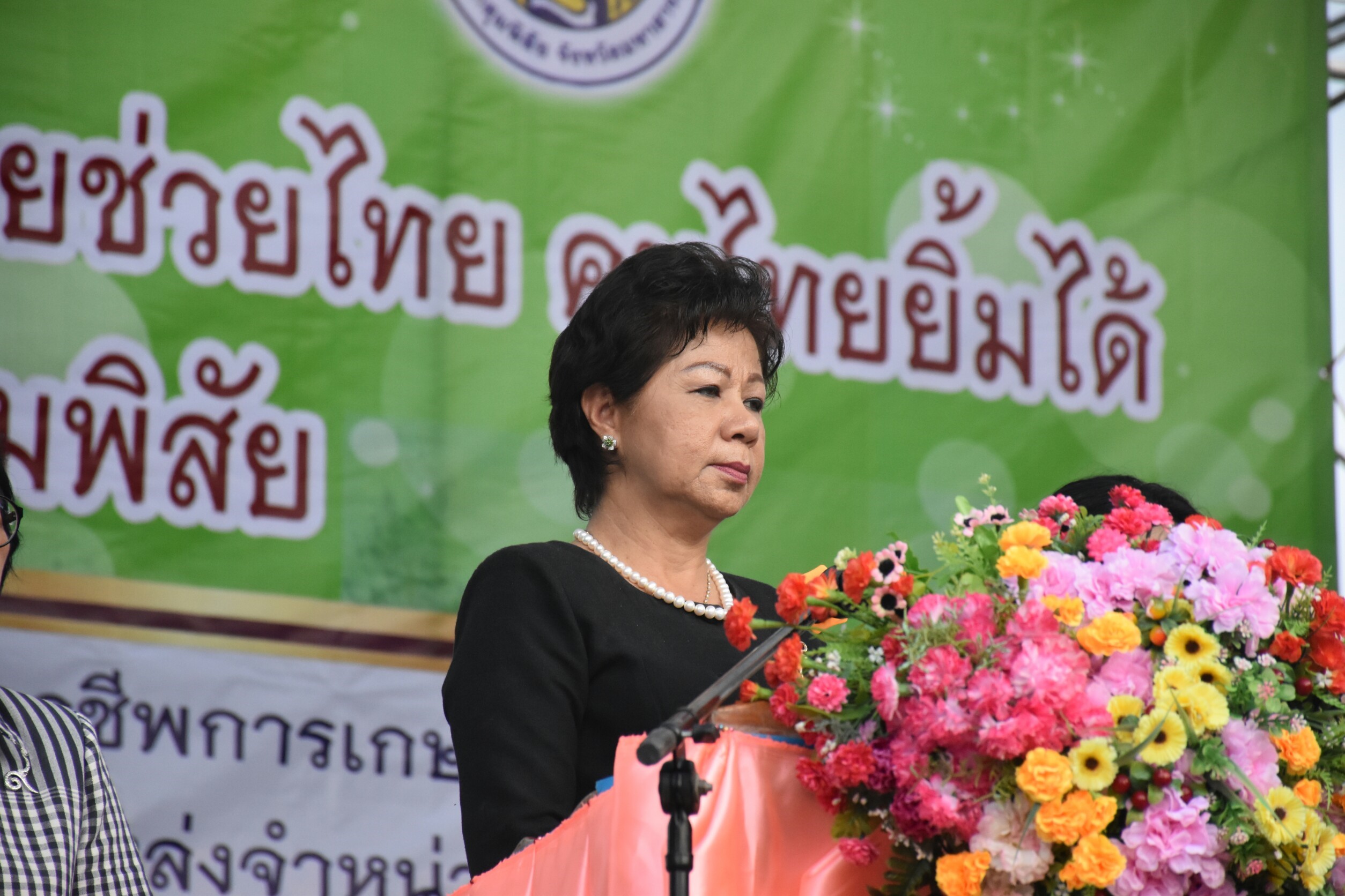 10 กันยายน 2560  นางสาวศศิธร ปัญญาไว พัฒนาการจังหวัดมหาสารคาม เป็นประธานเปิดงานตลาดนัดสัมมาชีพชุมชน ไทยช่วยไทย คนไทยยิ้มได้ อำเภอโกสุมพิสัย
