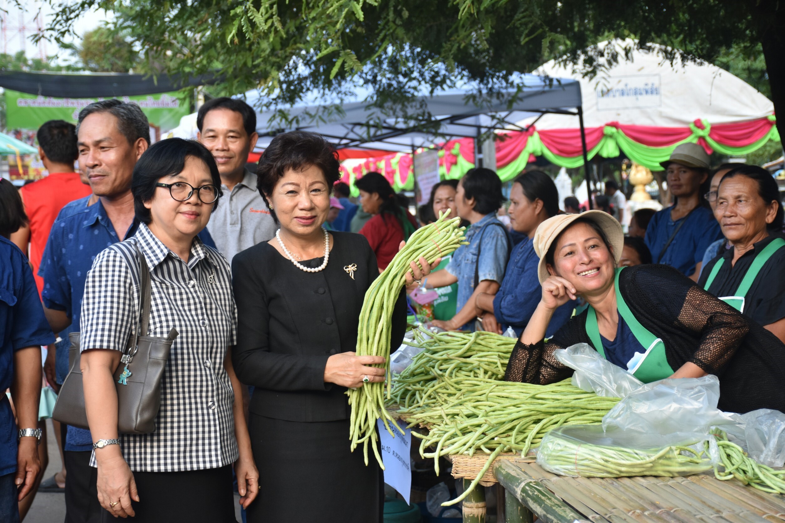 10 กันยายน 2560  นางสาวศศิธร ปัญญาไว พัฒนาการจังหวัดมหาสารคาม เป็นประธานเปิดงานตลาดนัดสัมมาชีพชุมชน ไทยช่วยไทย คนไทยยิ้มได้ อำเภอโกสุมพิสัย