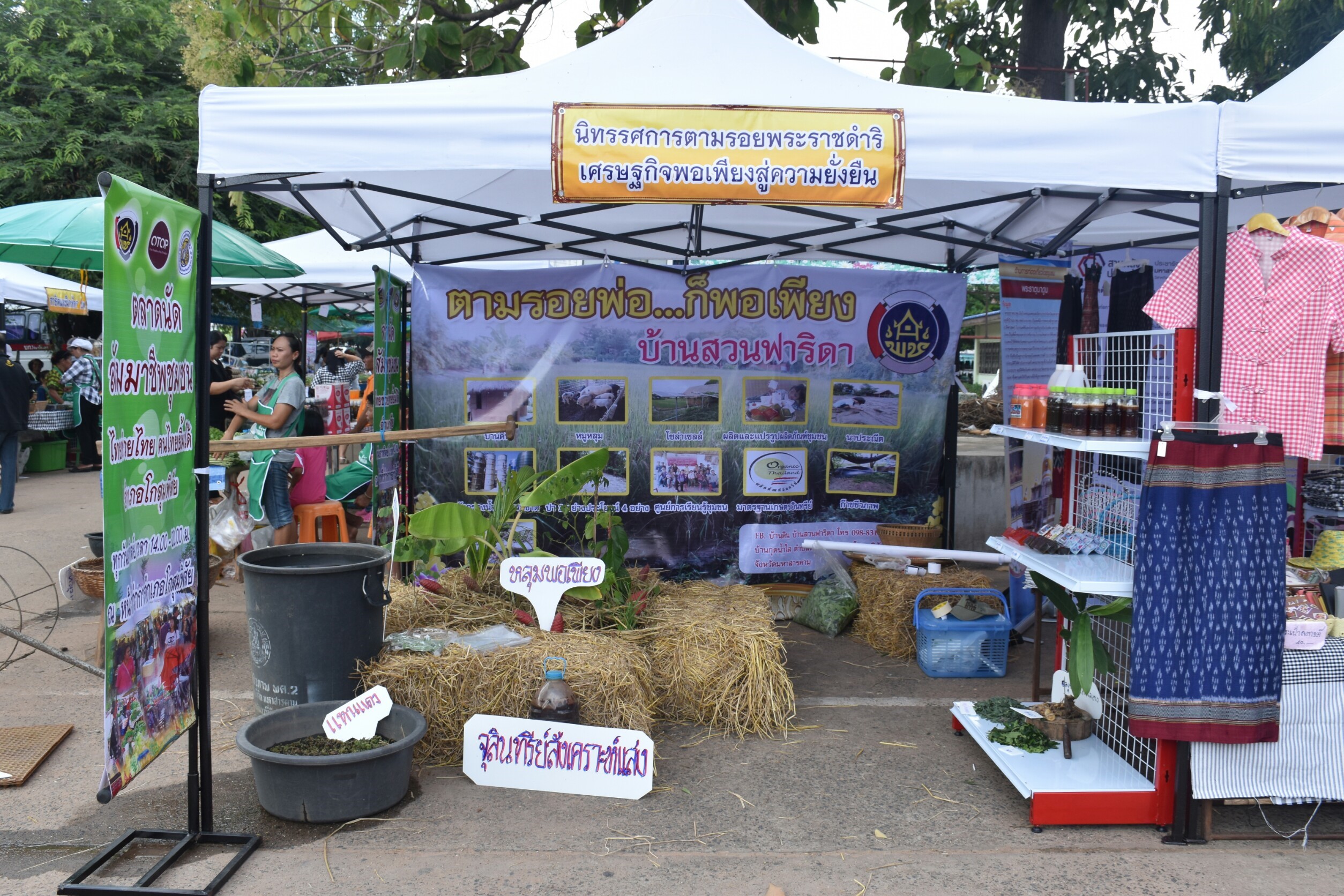 10 กันยายน 2560  นางสาวศศิธร ปัญญาไว พัฒนาการจังหวัดมหาสารคาม เป็นประธานเปิดงานตลาดนัดสัมมาชีพชุมชน ไทยช่วยไทย คนไทยยิ้มได้ อำเภอโกสุมพิสัย
