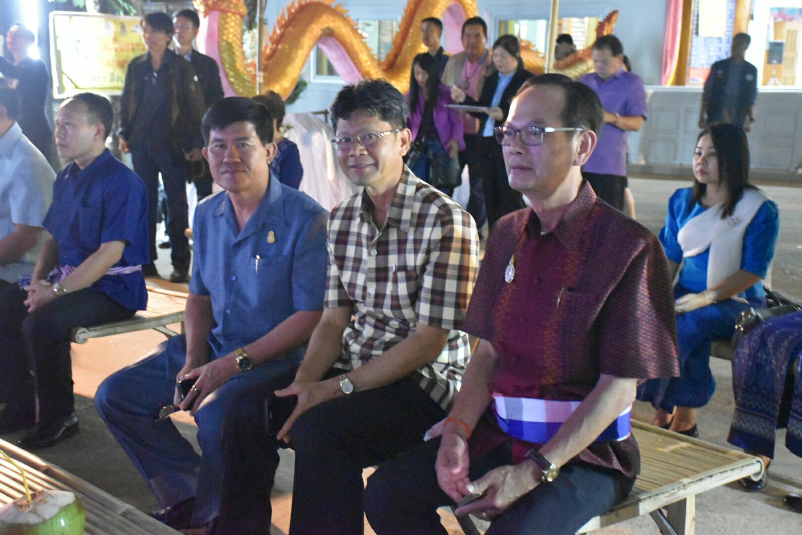 1 พฤศจิกายน 2560 นางบุญยิ่ง เทศน้อย พัฒนาการจังหวัดมหาสารคาม ร่วมงานแถลงข่าว “ล่องหุ่นเฮือไฟ ประเพณีไทญ้อ” ณ วัดสว่างวารี บ้านท่าขอนยาง ต.ท่าขอนยาง อ.กันทรวิชัย จังหวัดมหาสารคาม