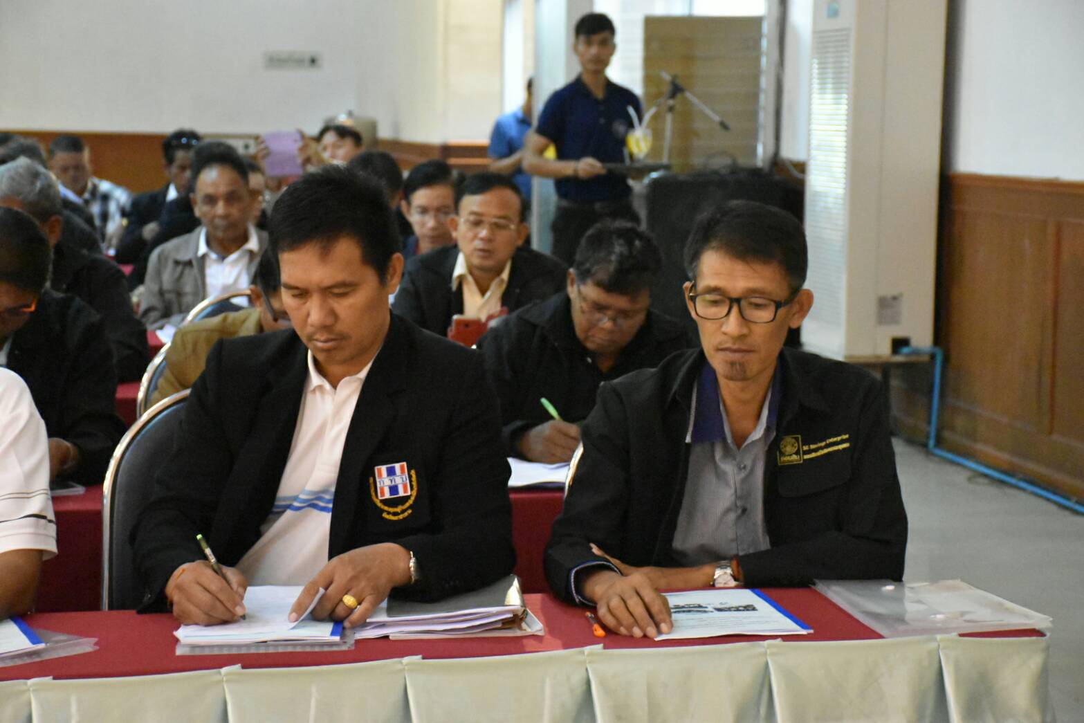 28 พฤศจิกายน 2560 การประชุมเชิงปฏิบัติการเครือข่ายกองทุนหมู่บ้าน ในการขับเคลื่อนการดำเนินงานกองทุนหมู่บ้านและชุมชนเมือง จังหวัดมหาสารคาม
