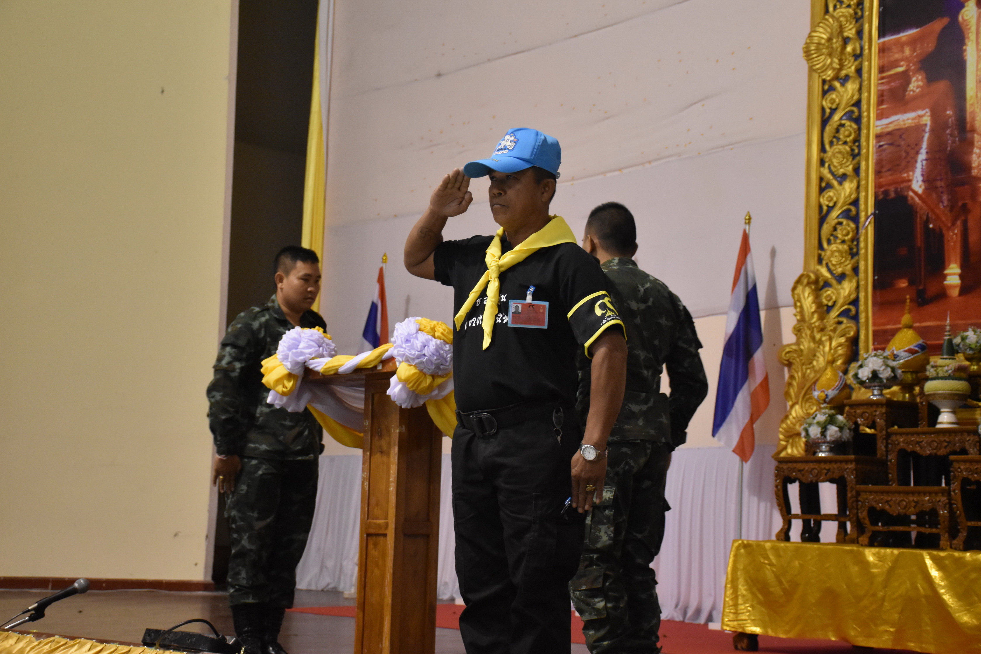 24 ตุลาคม 2560 จังหวัดมหาสารคามจัดประชุมจิตอาสาเฉพาะกิจฯ จังหวัดมหาสารคาม และซักซ้อมการปฏิบัติหน้าที่จิตอาสาเฉพาะกิจ 8 ประเภท ในพระราชพิธีถวายพระเพลิงพระบรมศพฯ แบบเสมือนจริง