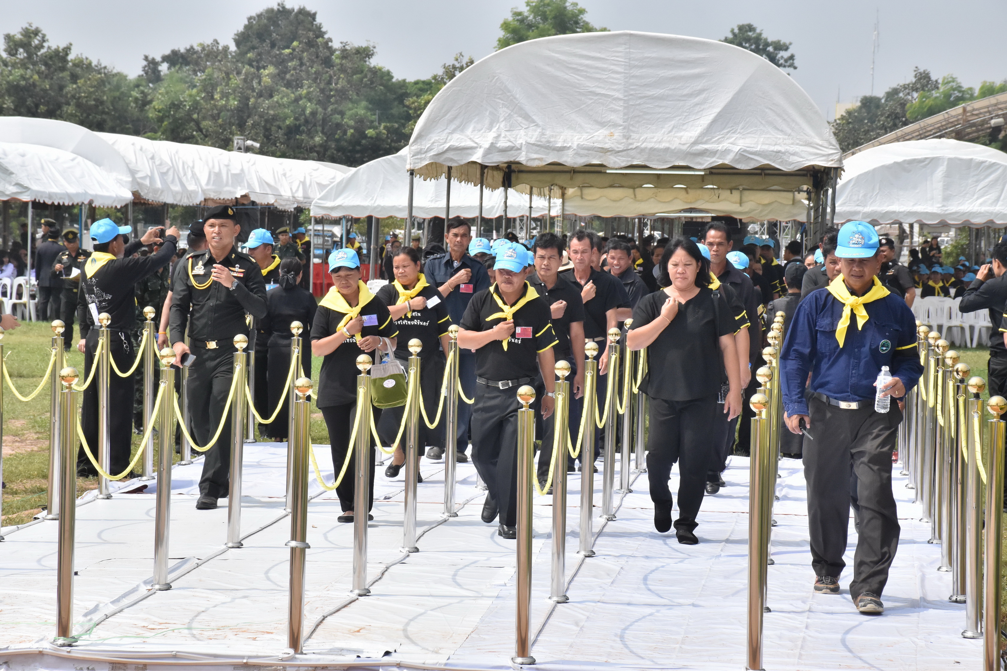 24 ตุลาคม 2560 จังหวัดมหาสารคามจัดประชุมจิตอาสาเฉพาะกิจฯ จังหวัดมหาสารคาม และซักซ้อมการปฏิบัติหน้าที่จิตอาสาเฉพาะกิจ 8 ประเภท ในพระราชพิธีถวายพระเพลิงพระบรมศพฯ แบบเสมือนจริง