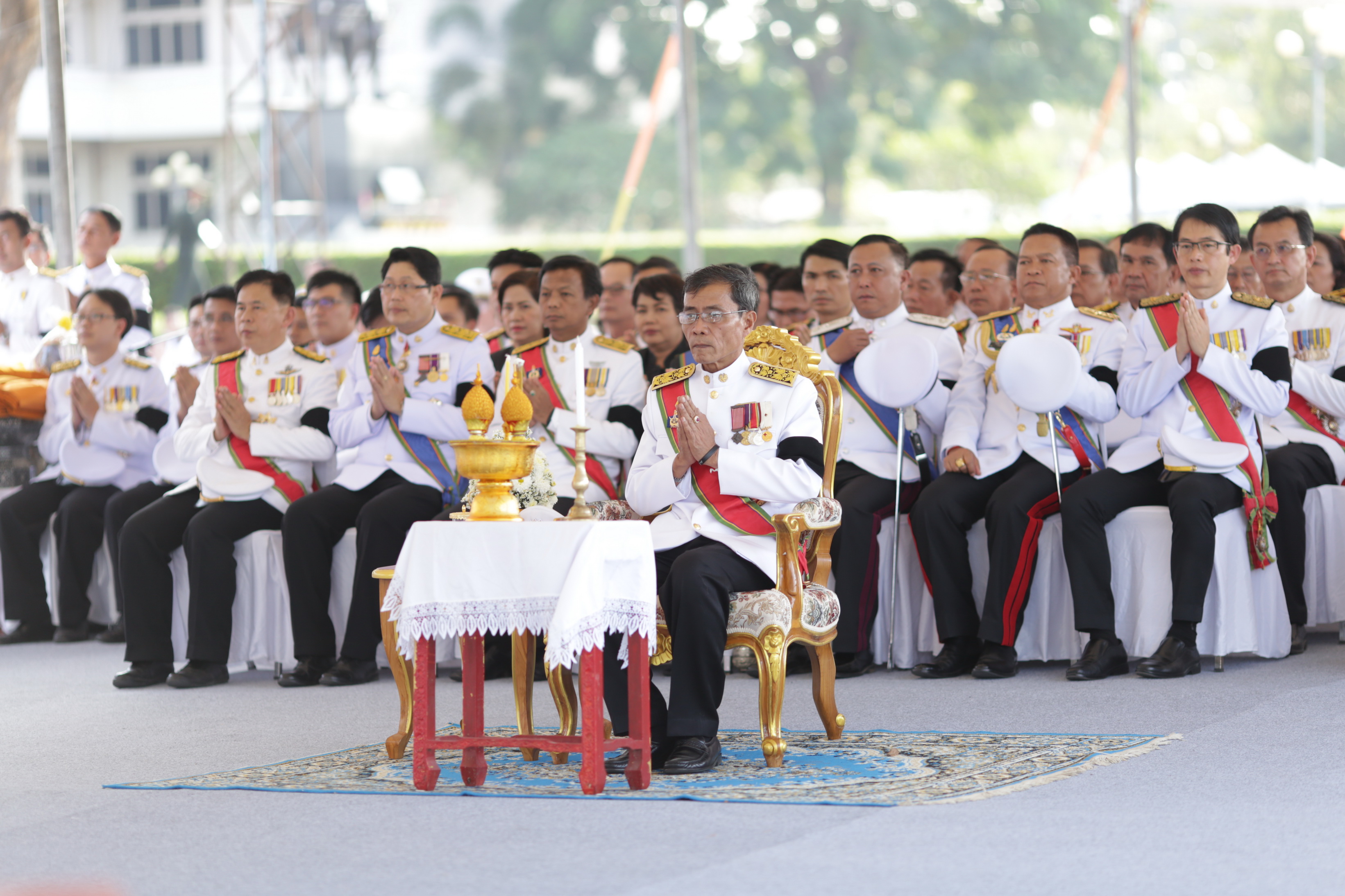 26 ตุลาคม 2560 พระราชพิธีถวายพระเพลิงพระบรมศพพระบาทสมเด็จพระปรมินทรมหาภูมิพลอดุลยเดช บรมนาถบพิตร ณ พระเมรุมาศจำลอง สนามหน้าศาลากลางจังหวัดมหาสารคาม