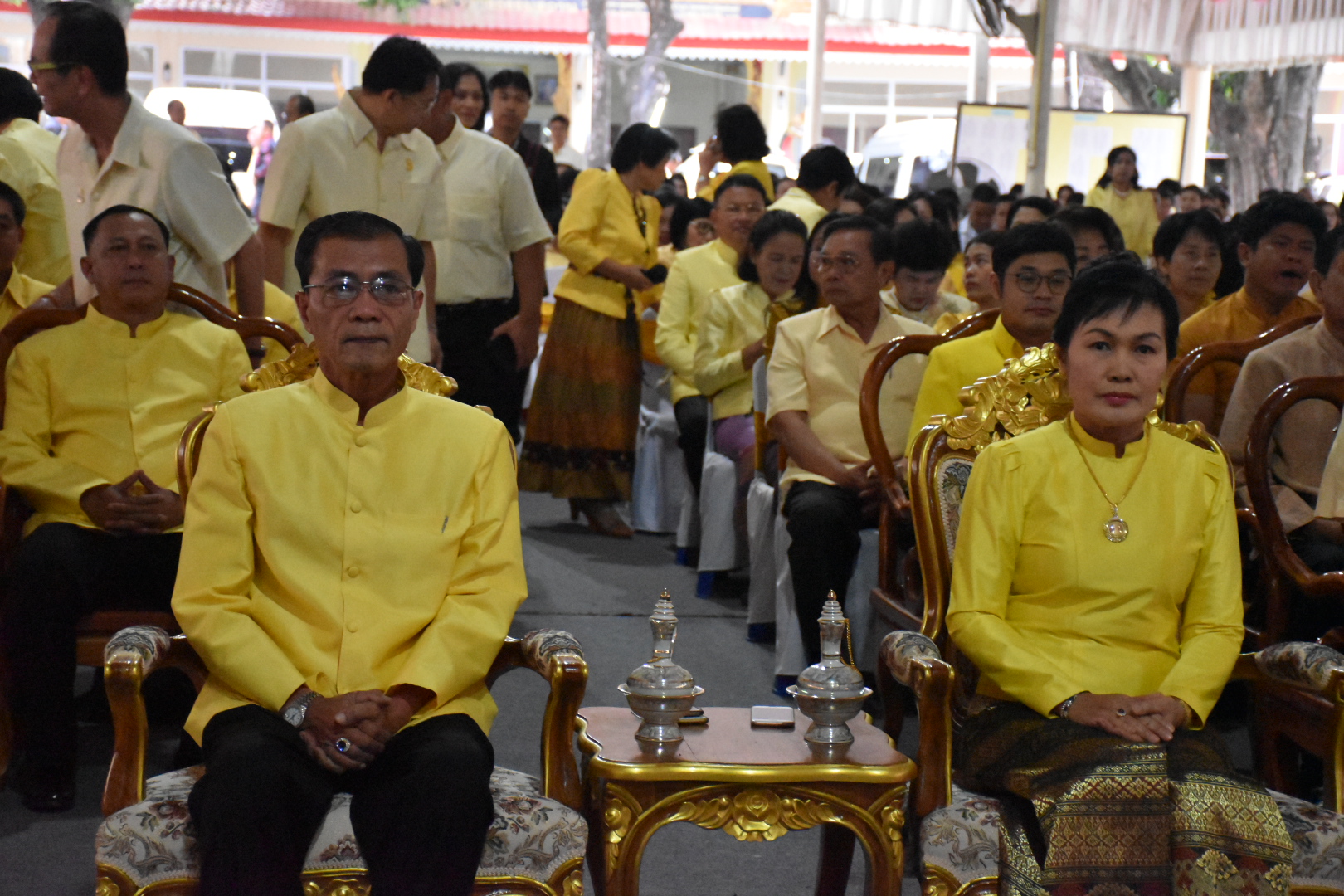 5 ธันวาคม 2560 พิธีทำบุญตักบาตรและเจริญพระพุทธมนต์ ถวายพระราชกุศล พระบาทสมเด็จพระปรมินทรมหาภูมิพลอดุลยเดช บรมนาถบพิตร เนื่องในวันคล้ายวันเฉลิมพระชนมพรรษา วันชาติ และวันพ่อแห่งชาติ