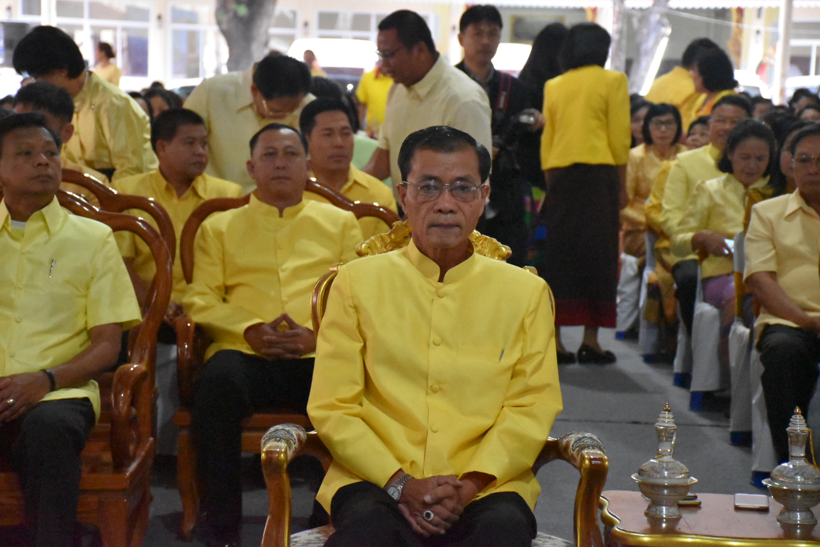 5 ธันวาคม 2560 พิธีทำบุญตักบาตรและเจริญพระพุทธมนต์ ถวายพระราชกุศล พระบาทสมเด็จพระปรมินทรมหาภูมิพลอดุลยเดช บรมนาถบพิตร เนื่องในวันคล้ายวันเฉลิมพระชนมพรรษา วันชาติ และวันพ่อแห่งชาติ