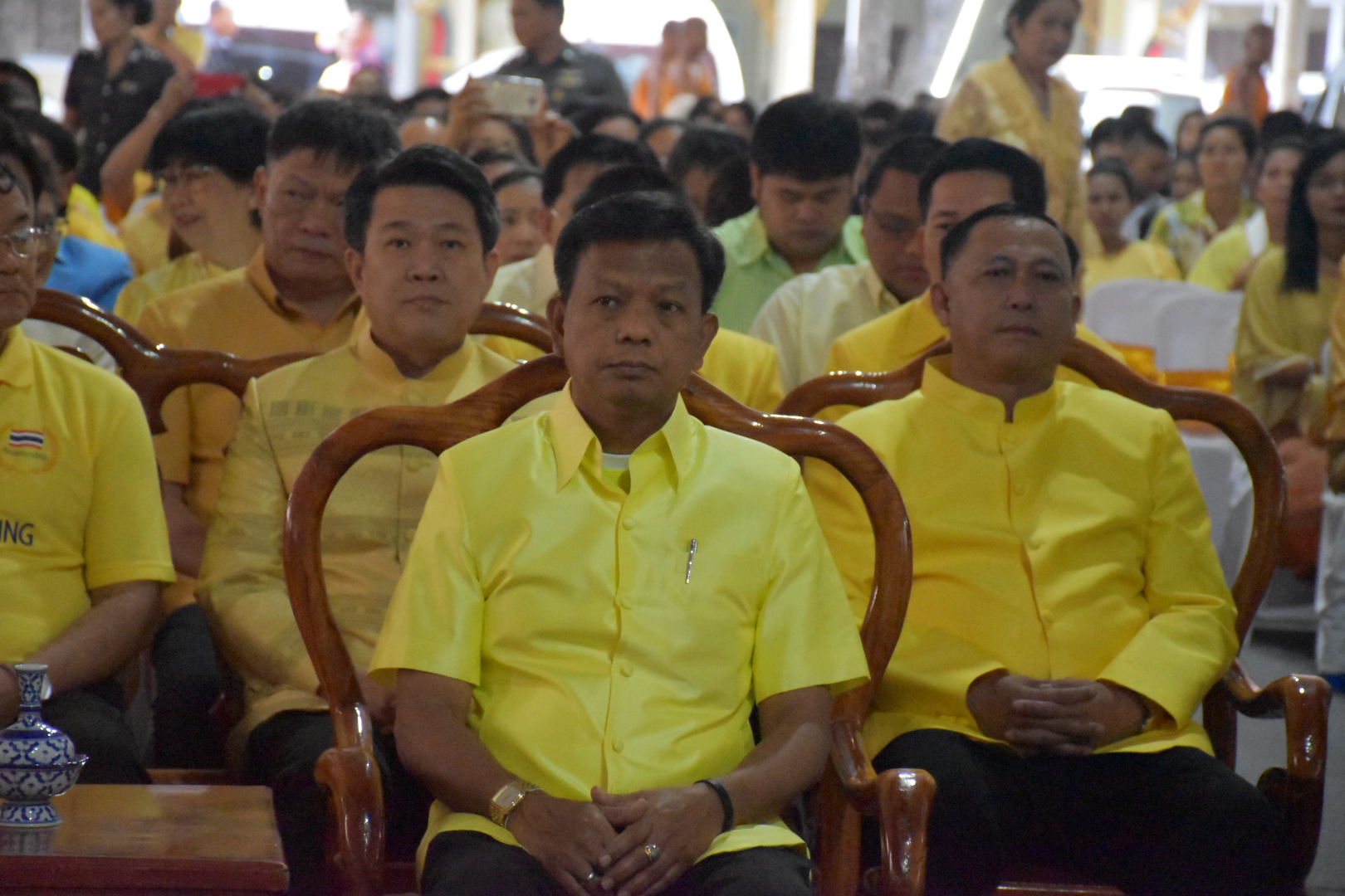 5 ธันวาคม 2560 พิธีทำบุญตักบาตรและเจริญพระพุทธมนต์ ถวายพระราชกุศล พระบาทสมเด็จพระปรมินทรมหาภูมิพลอดุลยเดช บรมนาถบพิตร เนื่องในวันคล้ายวันเฉลิมพระชนมพรรษา วันชาติ และวันพ่อแห่งชาติ