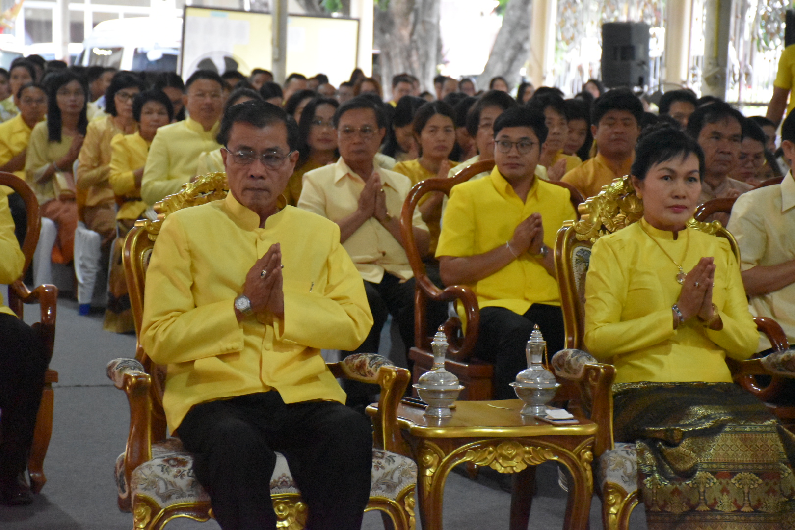 5 ธันวาคม 2560 พิธีทำบุญตักบาตรและเจริญพระพุทธมนต์ ถวายพระราชกุศล พระบาทสมเด็จพระปรมินทรมหาภูมิพลอดุลยเดช บรมนาถบพิตร เนื่องในวันคล้ายวันเฉลิมพระชนมพรรษา วันชาติ และวันพ่อแห่งชาติ