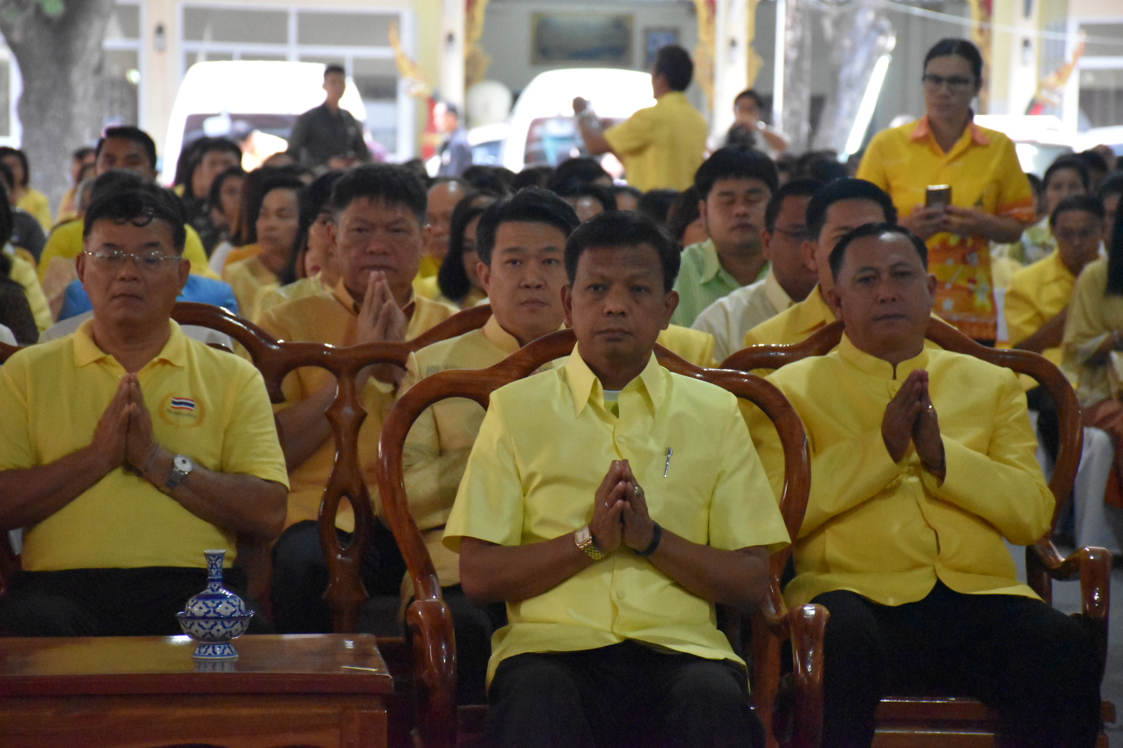 5 ธันวาคม 2560 พิธีทำบุญตักบาตรและเจริญพระพุทธมนต์ ถวายพระราชกุศล พระบาทสมเด็จพระปรมินทรมหาภูมิพลอดุลยเดช บรมนาถบพิตร เนื่องในวันคล้ายวันเฉลิมพระชนมพรรษา วันชาติ และวันพ่อแห่งชาติ