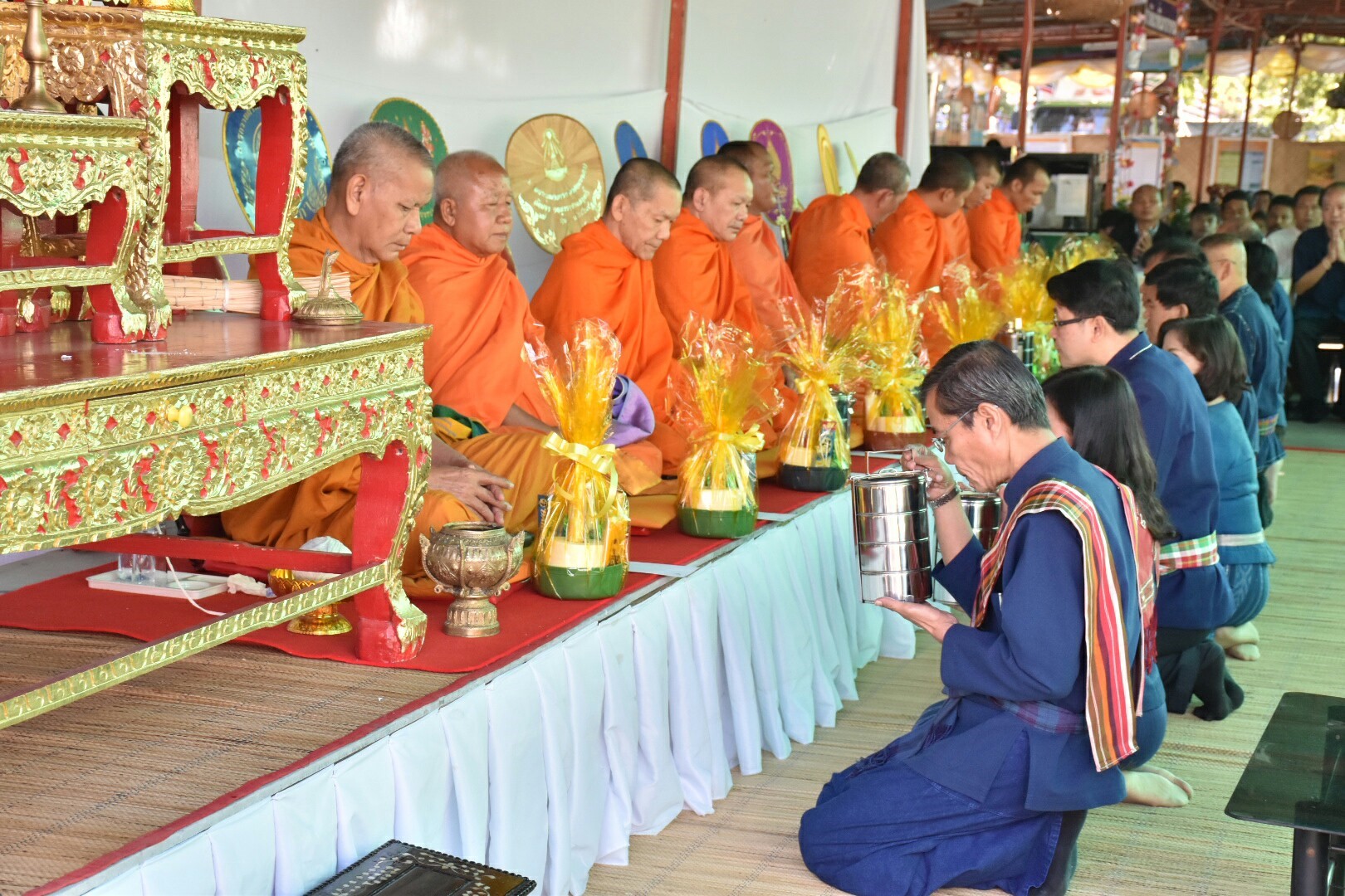 19 มกราคม 2561 พิธีบวงสรวงแม่โพสพ งานบุญเบิกฟ้าและกาชาด จังหวัดมหาสารคาม ประจำปี 2561