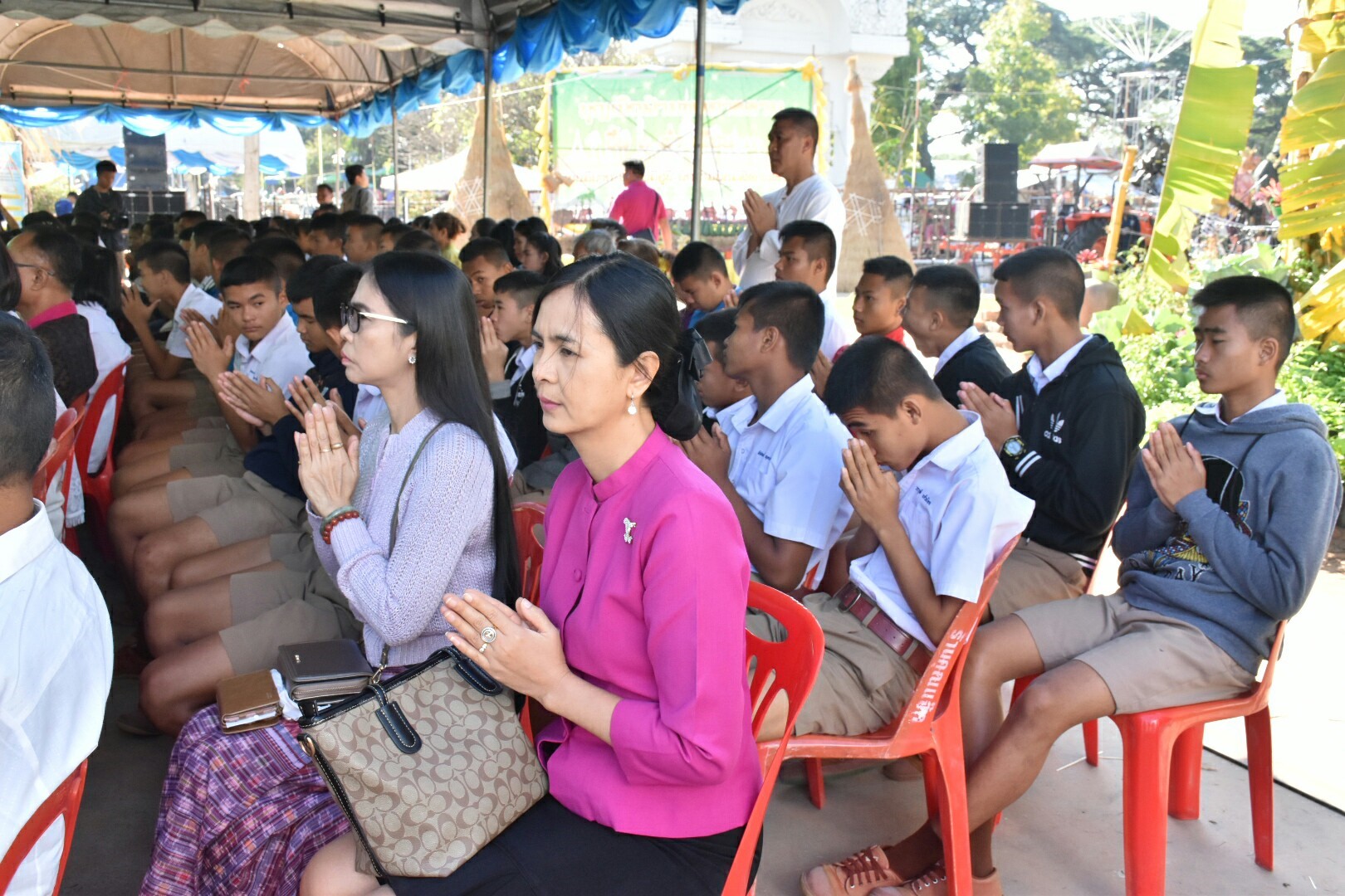 19 มกราคม 2561 พิธีบวงสรวงแม่โพสพ งานบุญเบิกฟ้าและกาชาด จังหวัดมหาสารคาม ประจำปี 2561
