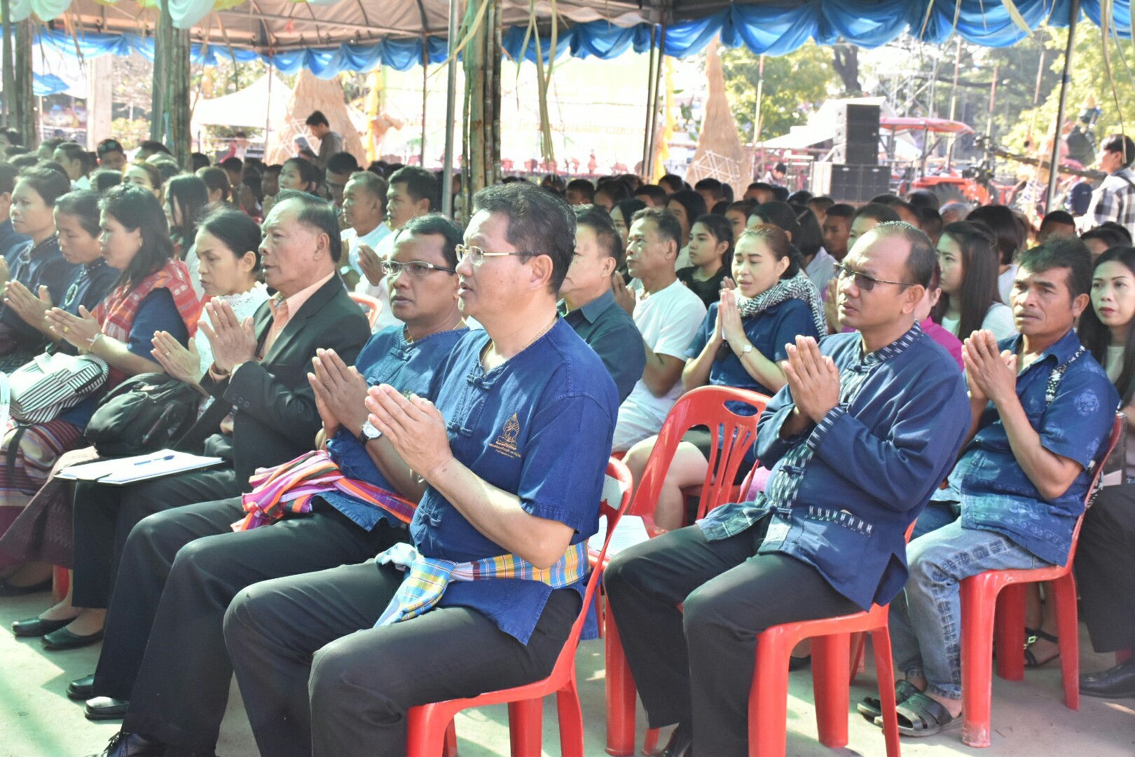19 มกราคม 2561 พิธีบวงสรวงแม่โพสพ งานบุญเบิกฟ้าและกาชาด จังหวัดมหาสารคาม ประจำปี 2561