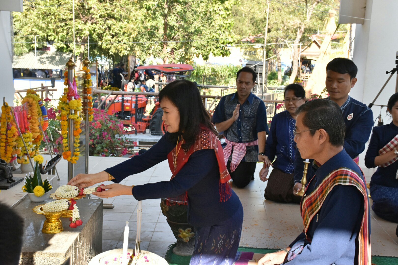 19 มกราคม 2561 พิธีบวงสรวงแม่โพสพ งานบุญเบิกฟ้าและกาชาด จังหวัดมหาสารคาม ประจำปี 2561
