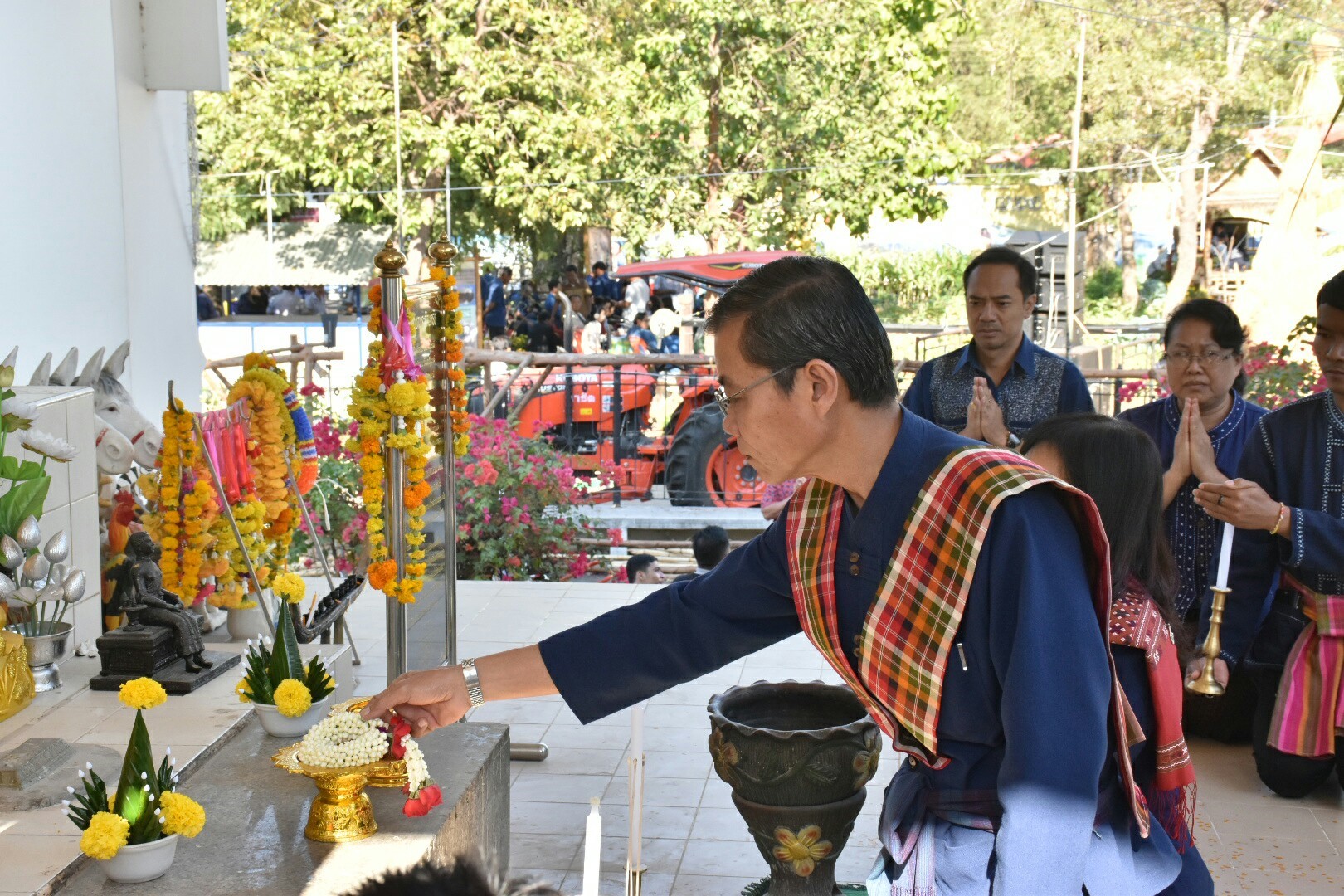 19 มกราคม 2561 พิธีบวงสรวงแม่โพสพ งานบุญเบิกฟ้าและกาชาด จังหวัดมหาสารคาม ประจำปี 2561