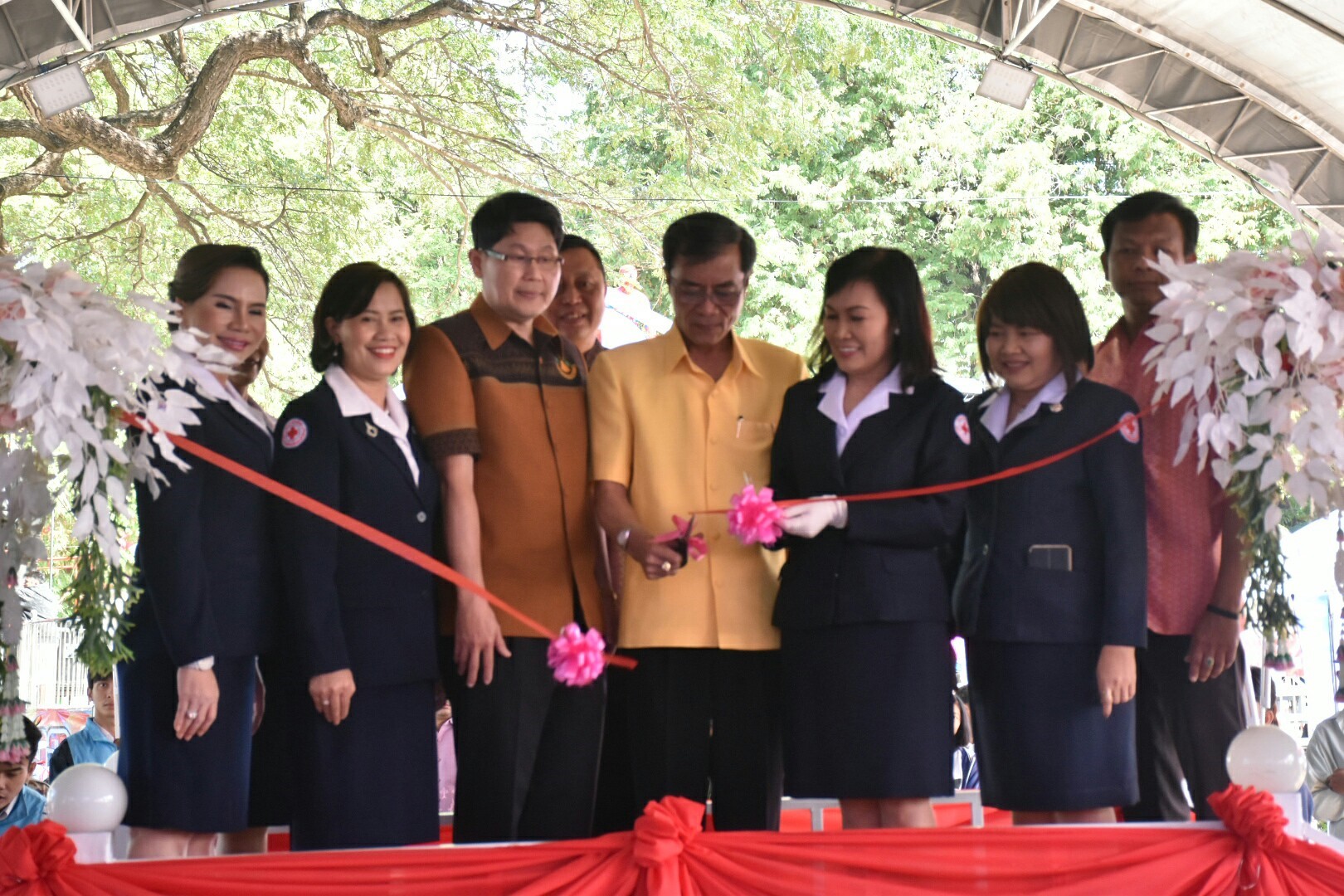 12 มกราคม 2561 พิธีเปิด “ร้านมัจฉากาชาด” ในงานบุญเบิกฟ้าและกาชาดจังหวัดมหาสารคาม ประจำปี 2561