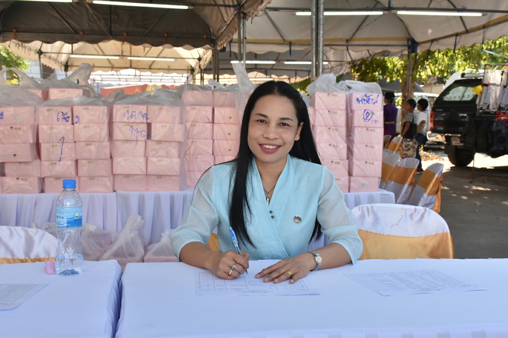 20 มกราคม 2561 “ราตรีเส้นสายลายผ้า” ในงานประเพณีบุญเบิกฟ้าและงานกาชาดจังหวัดมหาสารคาม ประจำปี 2561