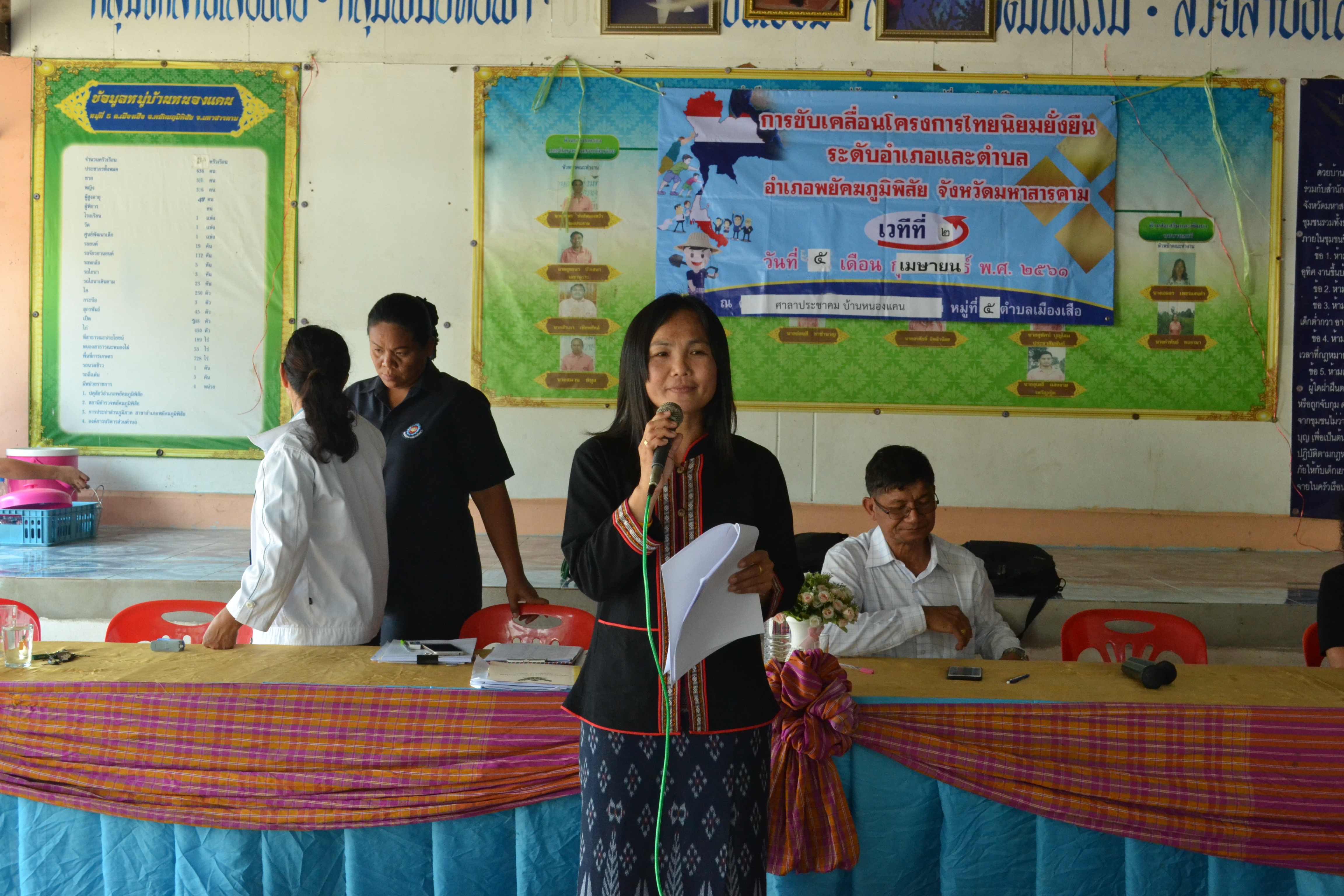 5 เมษายน 2561 การติดตามการดำเนินงานการขับเคลื่อนโครงการไทยนิยมยั่งยืน ระดับอำเภอและตำบล อำเภอพยัคฆภูมิพิสัย จังหวัดมหาสารคาม เวทีที่ 2