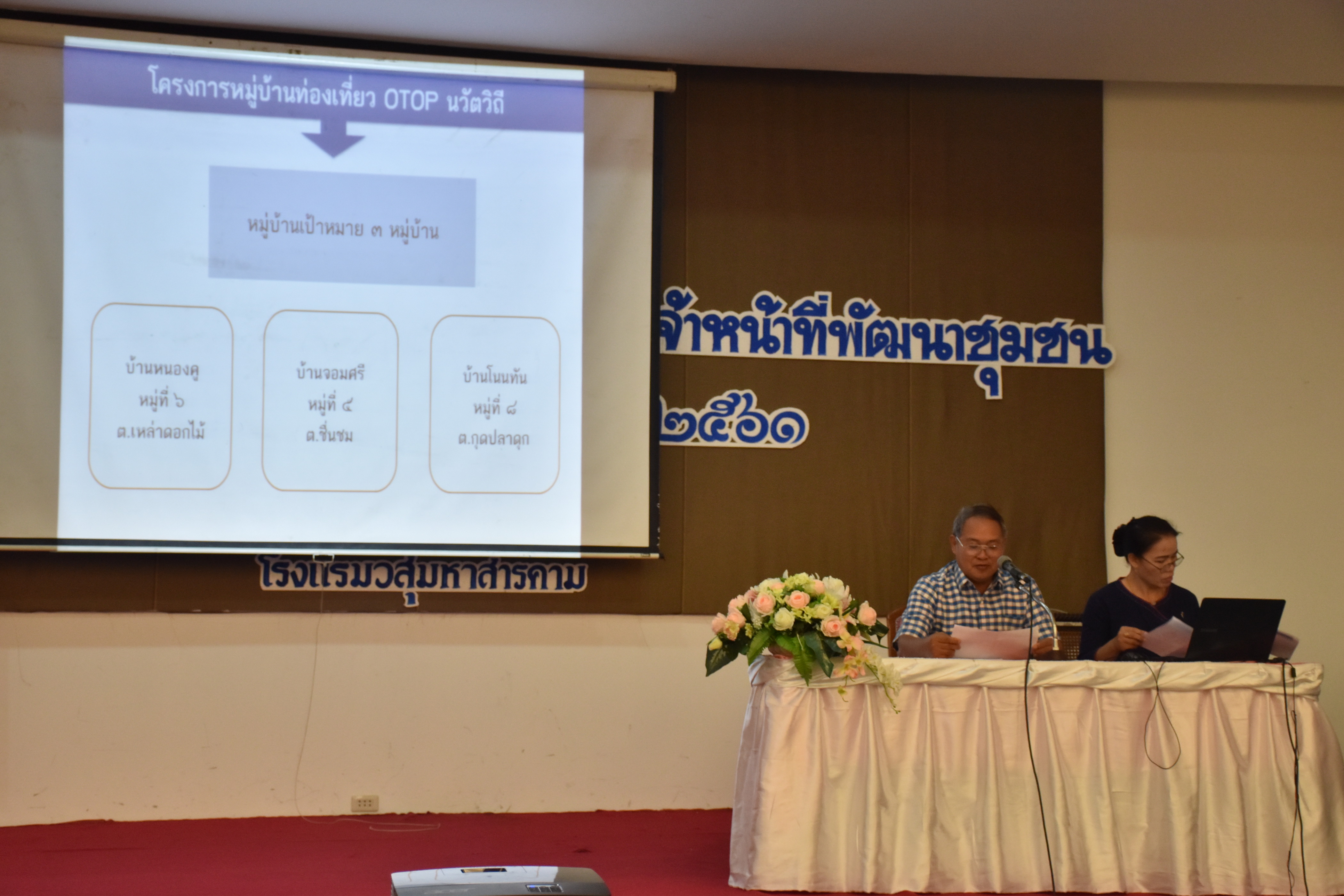 4 เมษายน 2561 โครงการประชุมปฏิบัติการเสริมสมรรถะเจ้าหน้าที่พัฒนาชุมชน ประจำปีงบประมาณ พ.ศ.2561