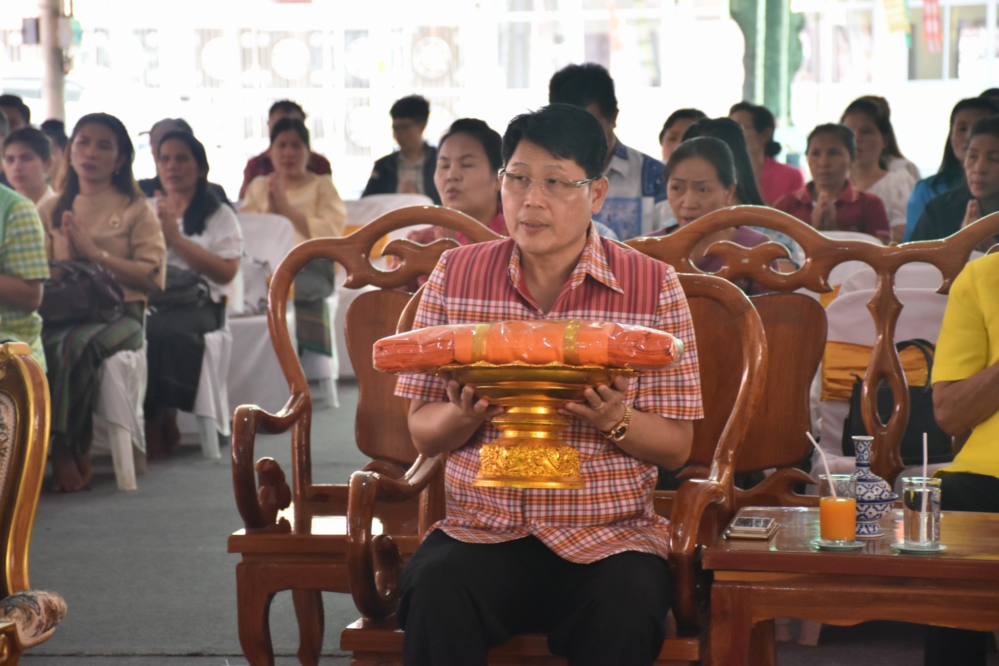 พิธีทอดผ้าป่ามหากุศลสมทบกองทุนพัฒนาเด็กชนบท ในพระราชูปถัมภ์สมเด็จพระเทพรัตนราชสุดาฯ สยามบรมราชกุมารี ประจำปี 2561 จังหวัดมหาสารคาม
