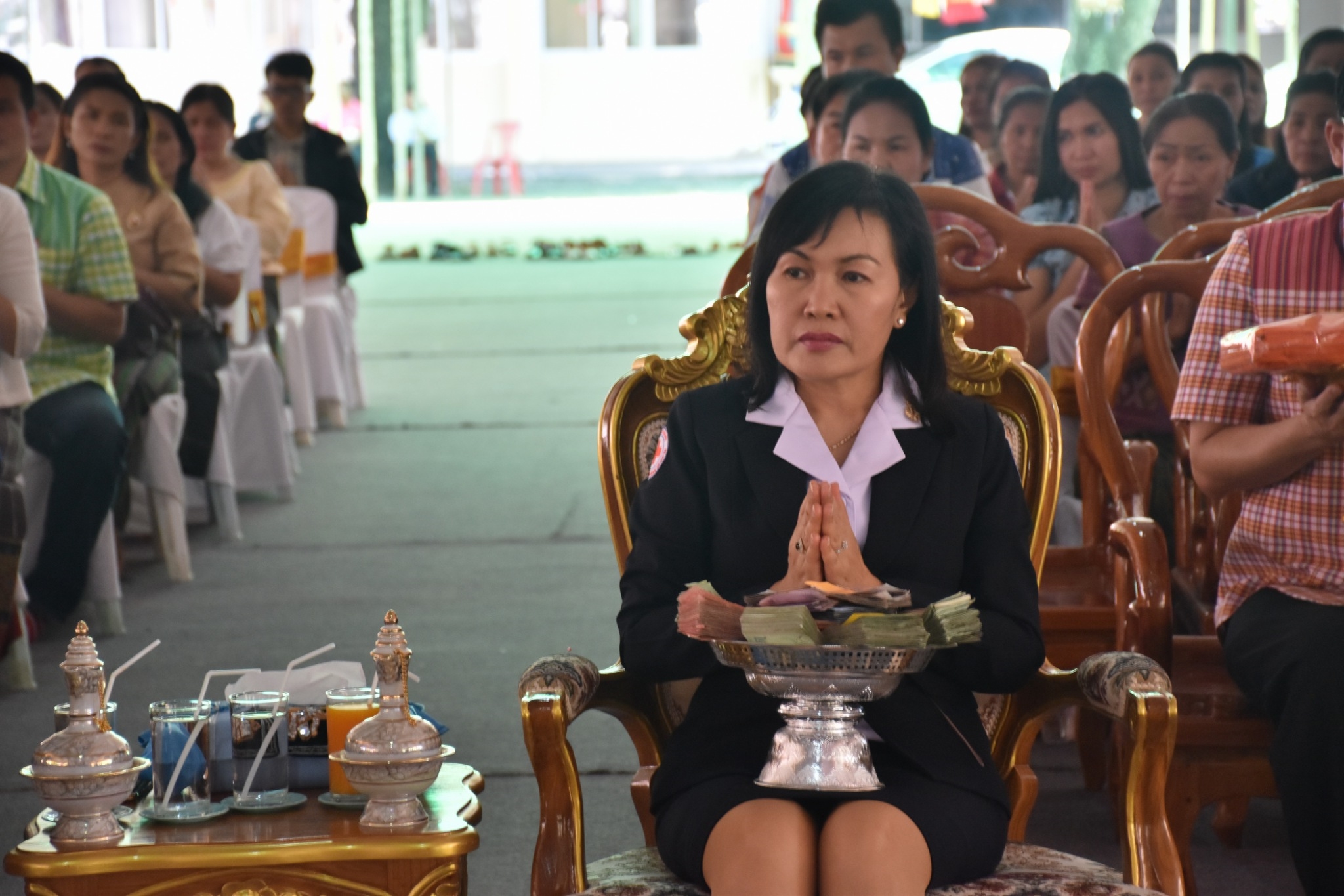 พิธีทอดผ้าป่ามหากุศลสมทบกองทุนพัฒนาเด็กชนบท ในพระราชูปถัมภ์สมเด็จพระเทพรัตนราชสุดาฯ สยามบรมราชกุมารี ประจำปี 2561 จังหวัดมหาสารคาม
