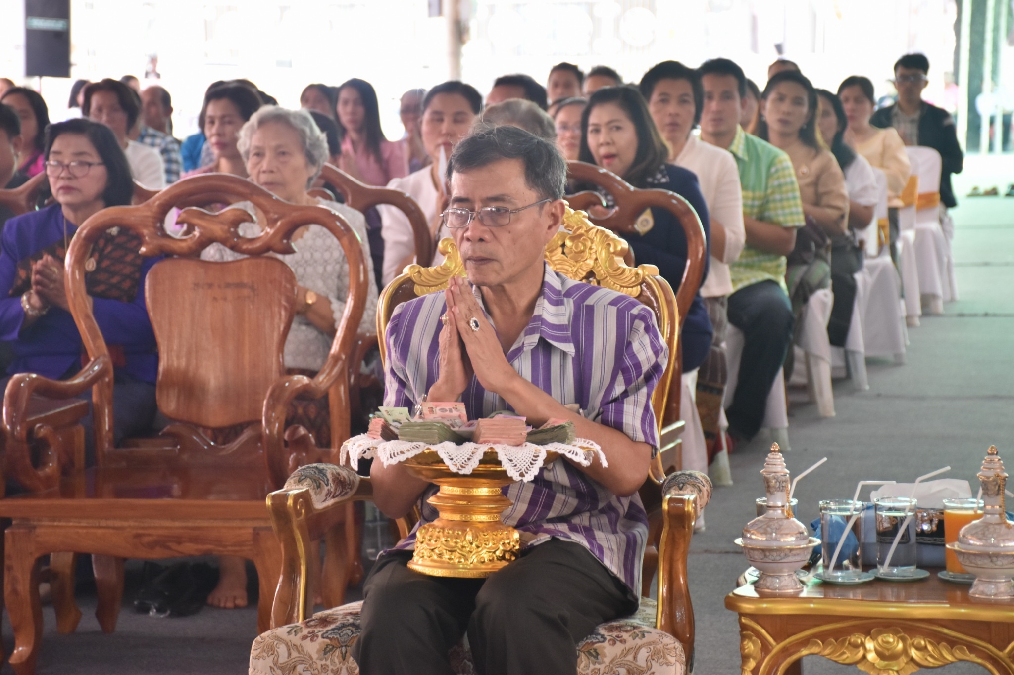 พิธีทอดผ้าป่ามหากุศลสมทบกองทุนพัฒนาเด็กชนบท ในพระราชูปถัมภ์สมเด็จพระเทพรัตนราชสุดาฯ สยามบรมราชกุมารี ประจำปี 2561 จังหวัดมหาสารคาม