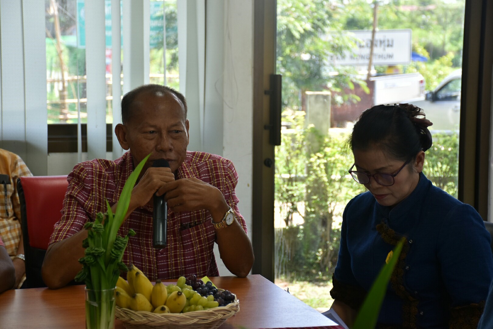 25 พฤษภาคม 2561 การตรวจเยี่ยมการดำเนินงานสารสนเทศตำบลต้นแบบเพื่อการพัฒนาคุณภาพชีวิต ตำบลหนองทุ่ม อ.วาปีปทุม และหมู่บ้านสารสนเทศต้นแบบเพื่อการพัฒนาคุณภาพชีวิต บ้านหนองเผือก หมู่ที่ 3 ตำบลหนองทุ่ม อำเภอวาปีปทุม