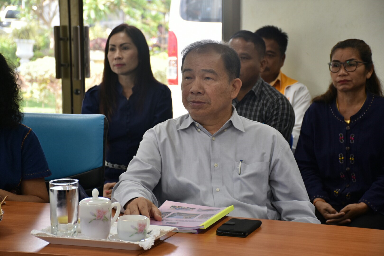 25 พฤษภาคม 2561 การตรวจเยี่ยมการดำเนินงานสารสนเทศตำบลต้นแบบเพื่อการพัฒนาคุณภาพชีวิต ตำบลหนองทุ่ม อ.วาปีปทุม และหมู่บ้านสารสนเทศต้นแบบเพื่อการพัฒนาคุณภาพชีวิต บ้านหนองเผือก หมู่ที่ 3 ตำบลหนองทุ่ม อำเภอวาปีปทุม