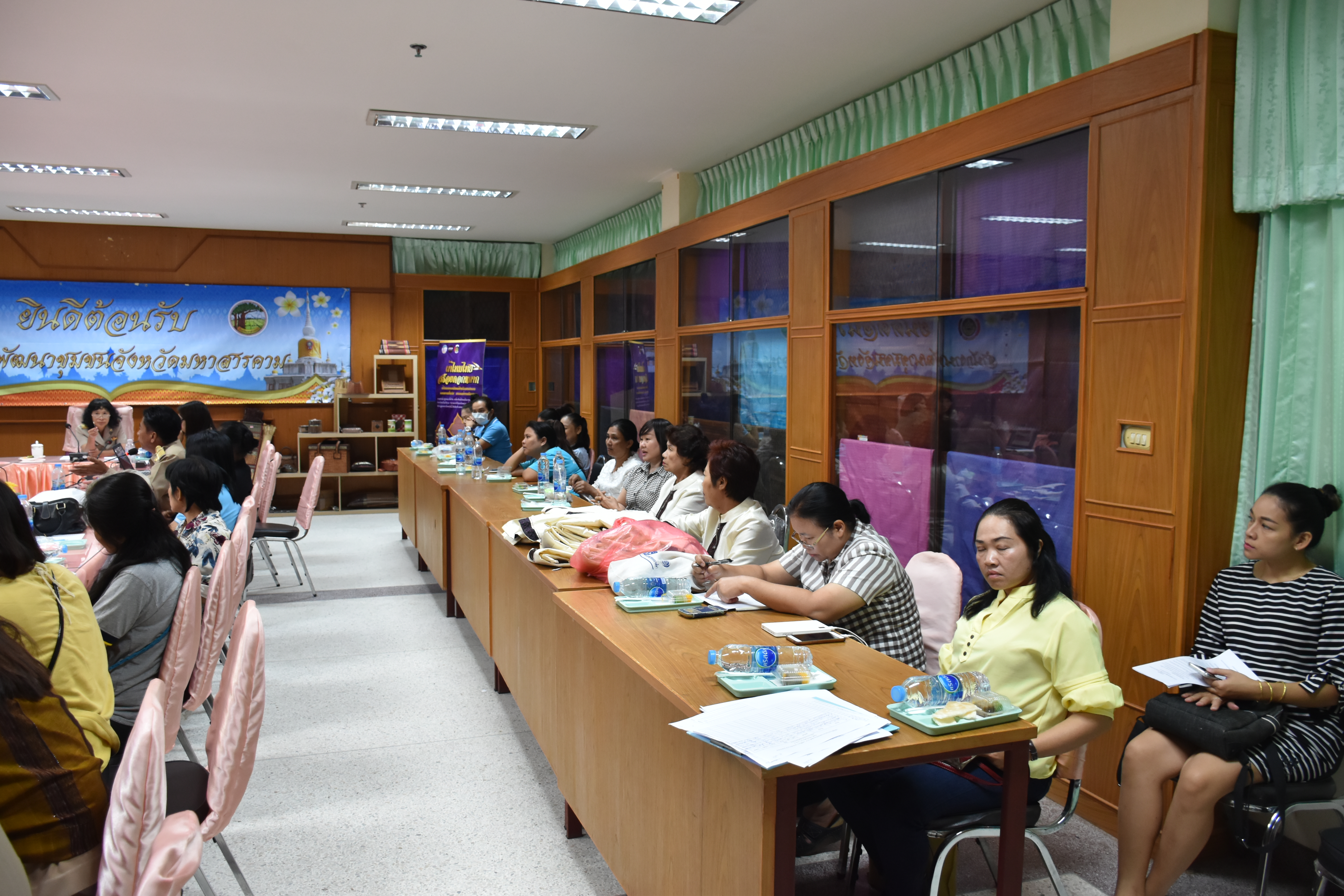6 สิงหาคม 2561 ประชุมเตรียมความพร้อมการจัดแสดงและจำหน่ายสินค้า OTOP งาน “ชม ชิม ช้อป OTOP @ มหาสารคาม” และงาน “ศิลปาชีพ ประทีปไทย OTOP ก้าวไกล ด้วยพระบารมี ปี พ.ศ. 2561