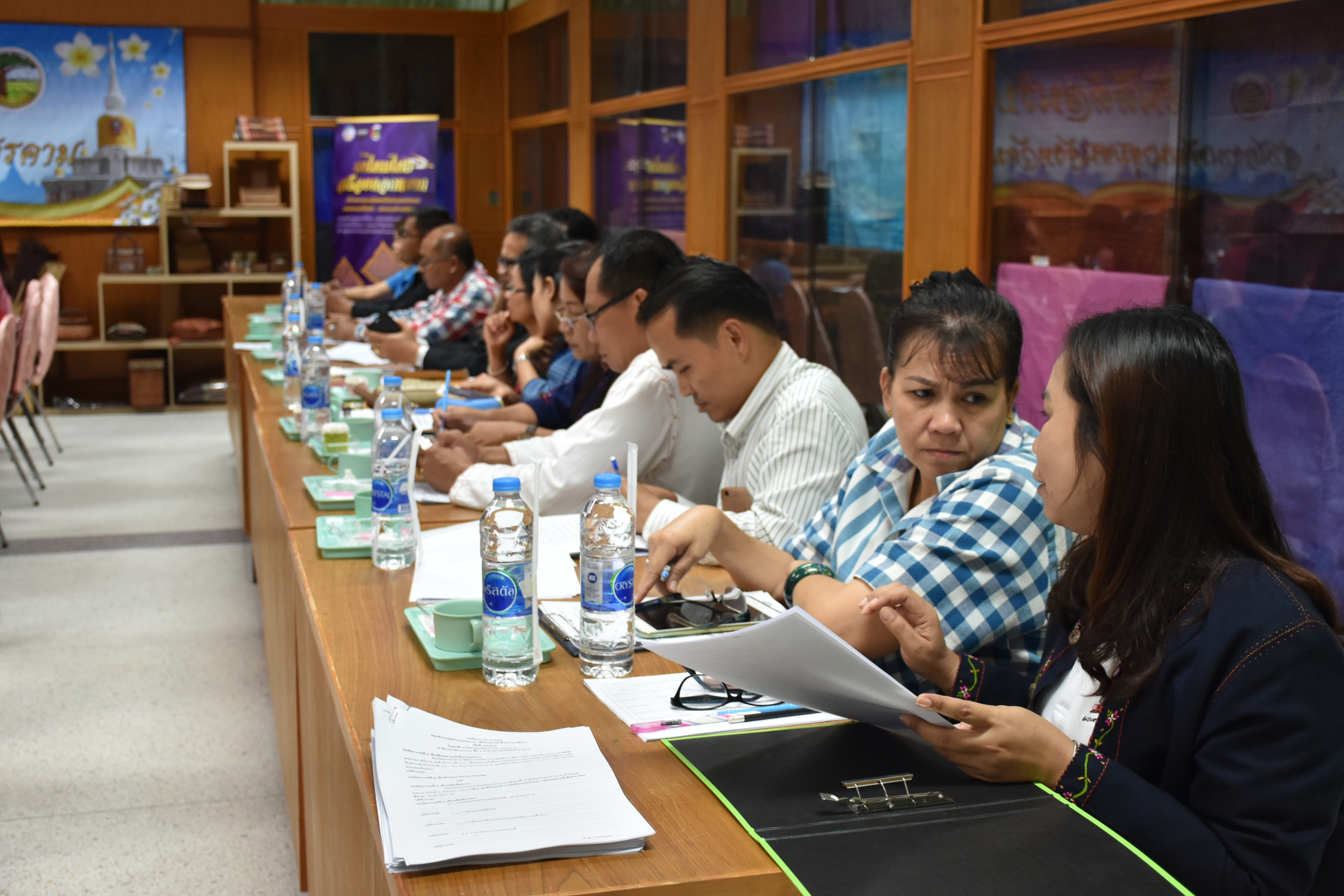 @มหาสารคาม  7 กันยายน 2561 ประชุม คณะทำงานจัดกิจกรรม ‘เส้นไหมลายผ้าสี่นคราแดนอีสาน’ ในงานสมโภชพระโพธิสัตว์กวนอิมพันพระหัตถ์