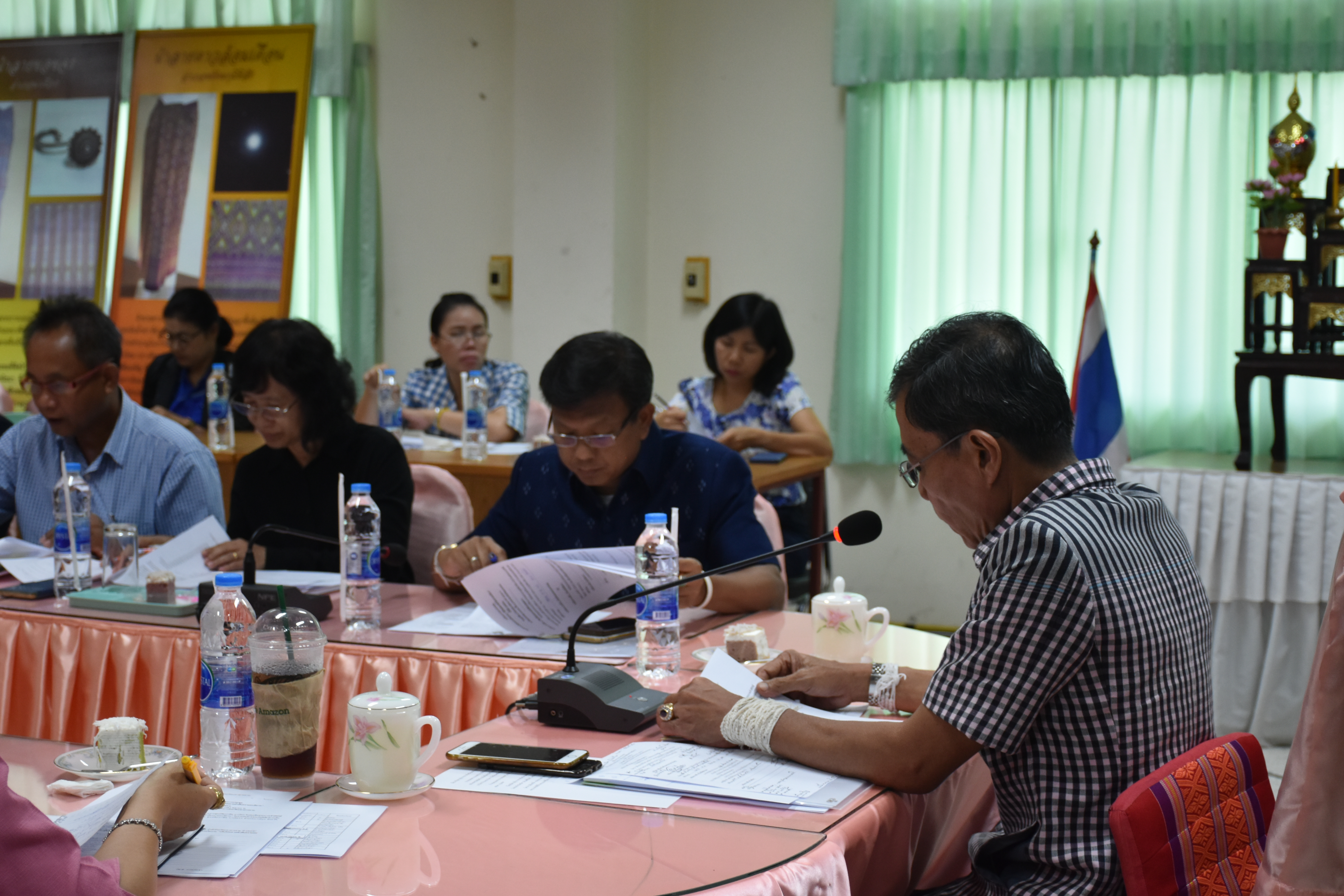 @มหาสารคาม  7 กันยายน 2561 ประชุม คณะทำงานจัดกิจกรรม ‘เส้นไหมลายผ้าสี่นคราแดนอีสาน’ ในงานสมโภชพระโพธิสัตว์กวนอิมพันพระหัตถ์