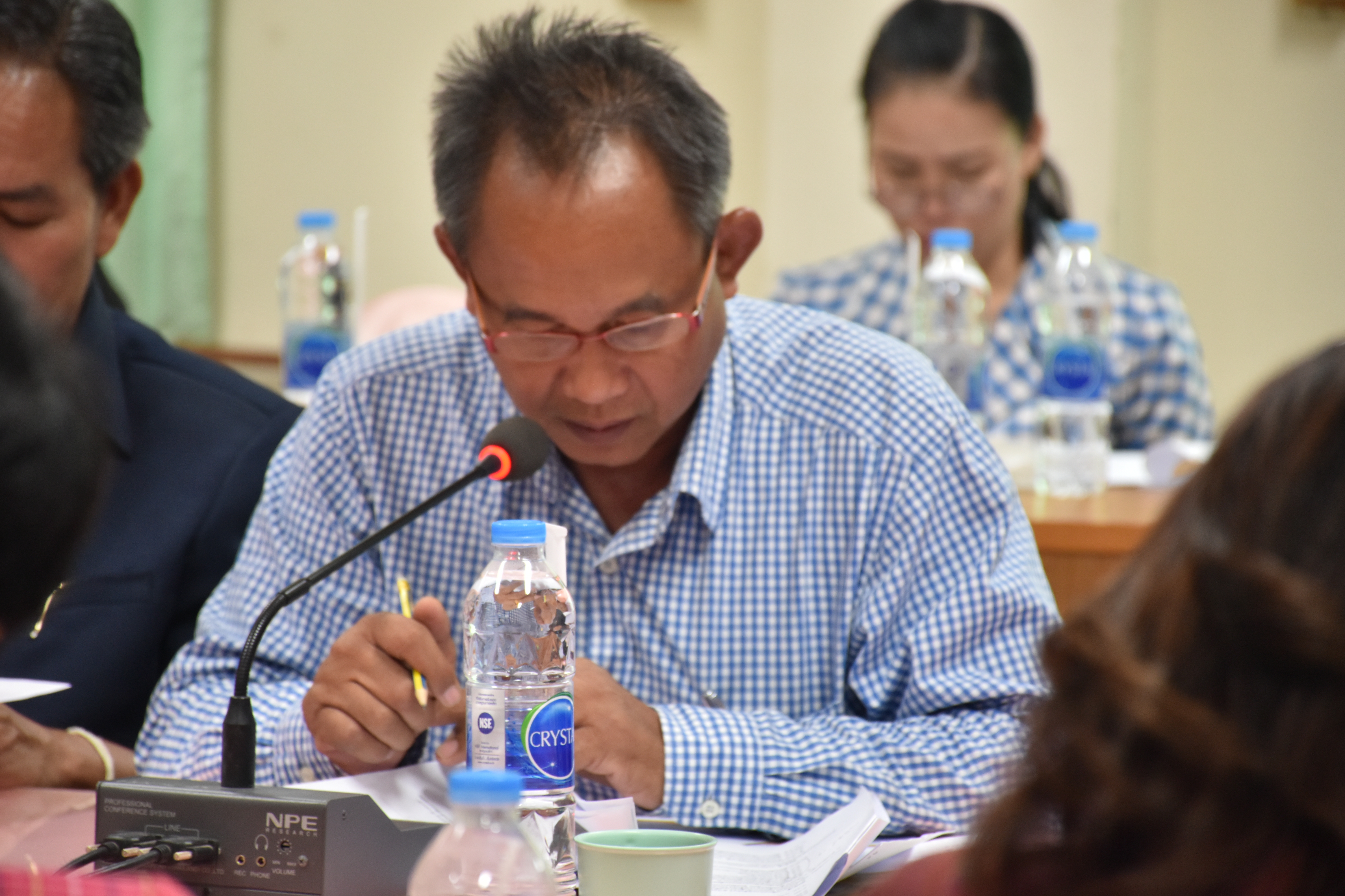 @มหาสารคาม  7 กันยายน 2561 ประชุม คณะทำงานจัดกิจกรรม ‘เส้นไหมลายผ้าสี่นคราแดนอีสาน’ ในงานสมโภชพระโพธิสัตว์กวนอิมพันพระหัตถ์