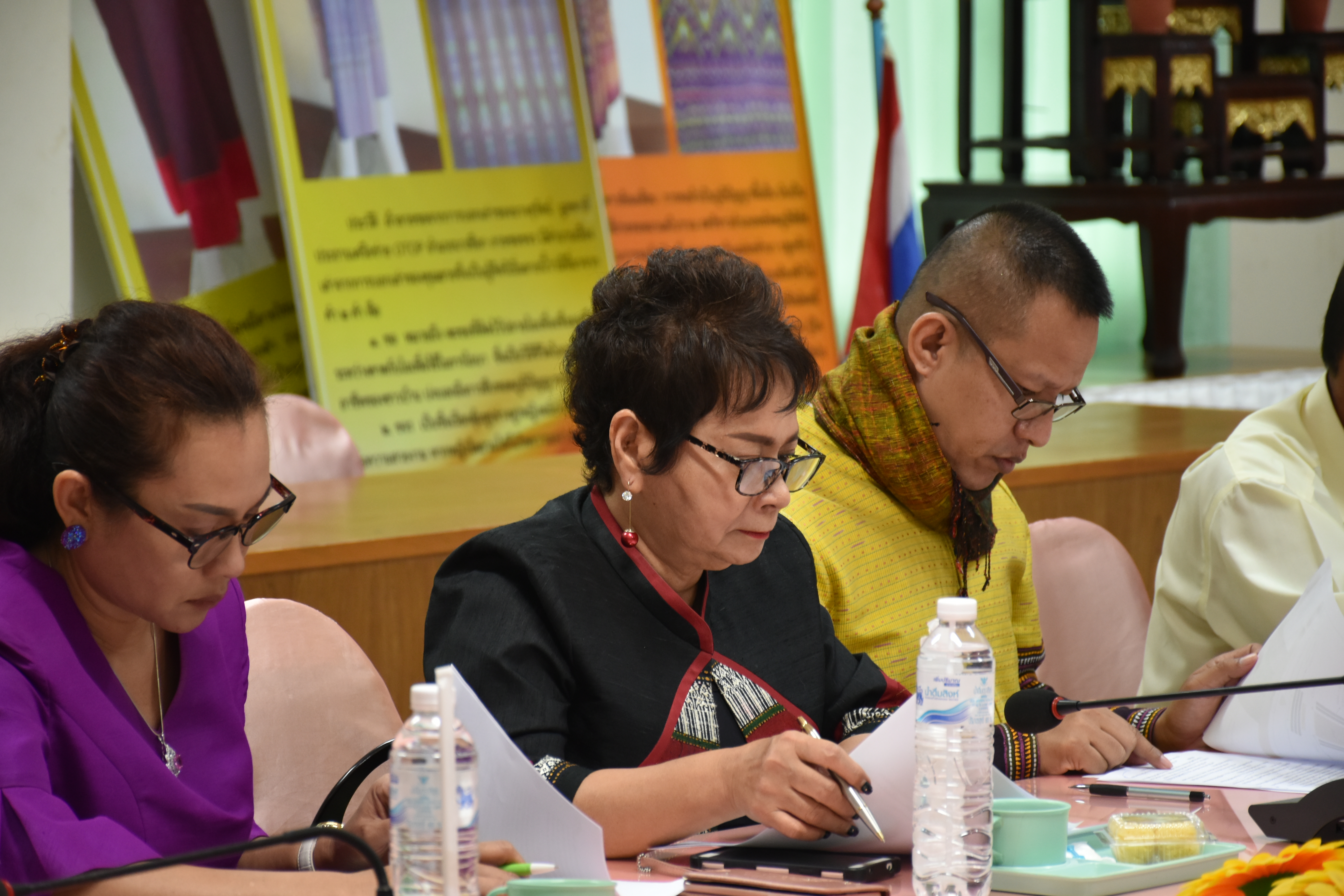 วันที่ 3 กันยายน 2561 ประชุมโครงการ’เส้นไหมลายผ้าสี่นคราแดนอีสาน’ ในงานสมโภชพระโพธิสัตว์กวนอิมพันพระหัตถ์