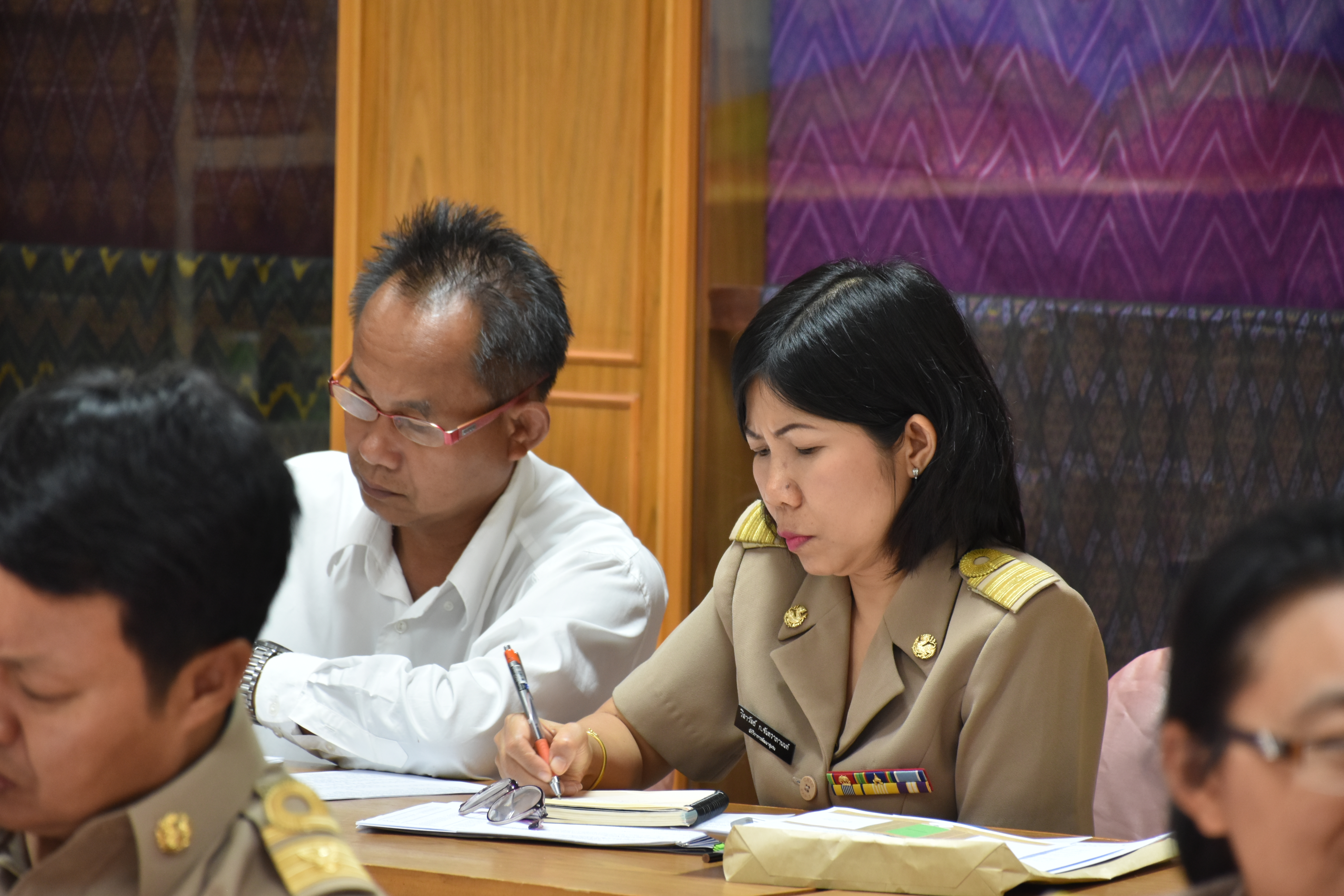 วันที่ 3 กันยายน 2561 ประชุมโครงการ’เส้นไหมลายผ้าสี่นคราแดนอีสาน’ ในงานสมโภชพระโพธิสัตว์กวนอิมพันพระหัตถ์