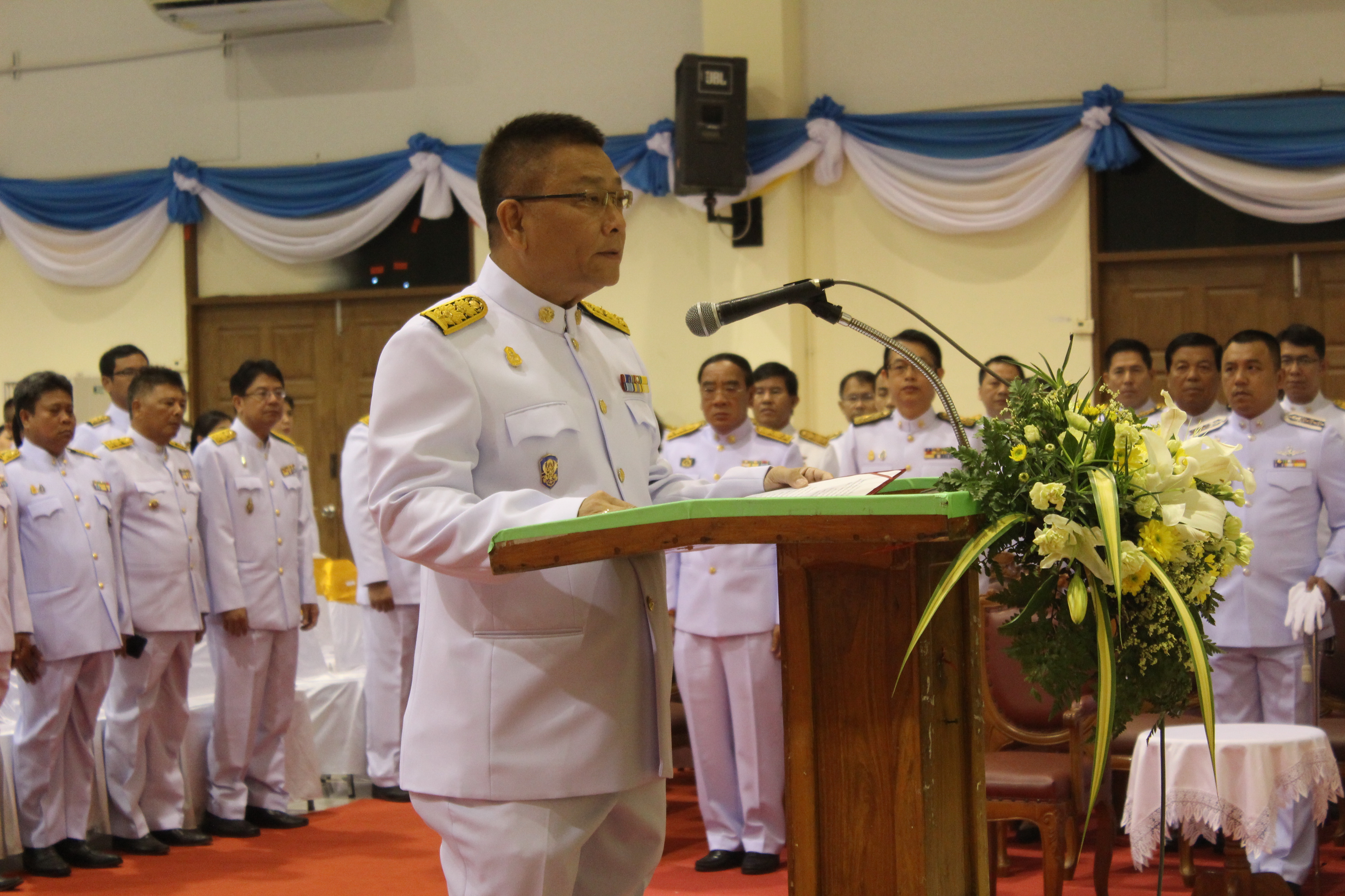 14 พฤศจิกายน 2561 เวลา 08.00 น. จังหวัดมหาสารคามจัดพิธีวางพานพุ่มดอกไม้สดแด่ พระบาทสมเด็จพระปรมินทรมหาภูมิพลอดุลยเดช บรมนาถบพิตรเนื่องใน “วันพระบิดาแห่งฝนหลวง” ประจำปี 2561
