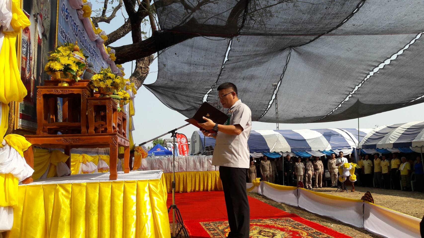 22 มกราคม​ 2563​ เวลา 09.00 น. โครงการปกป้องและเชิดชูสถาบันพระมหากษัตริย์​และหน่วยบำบัดทุกข์​บำรุงสุข​ สร้างรอยยิ้มให้ประชาชนจังหวัดมหาสารคาม​ ณ โรงเรียนโนนศรีภิบาล​  ต.โนนภิบาล​ อ.แกดำ​ จ.มหาสารคาม​