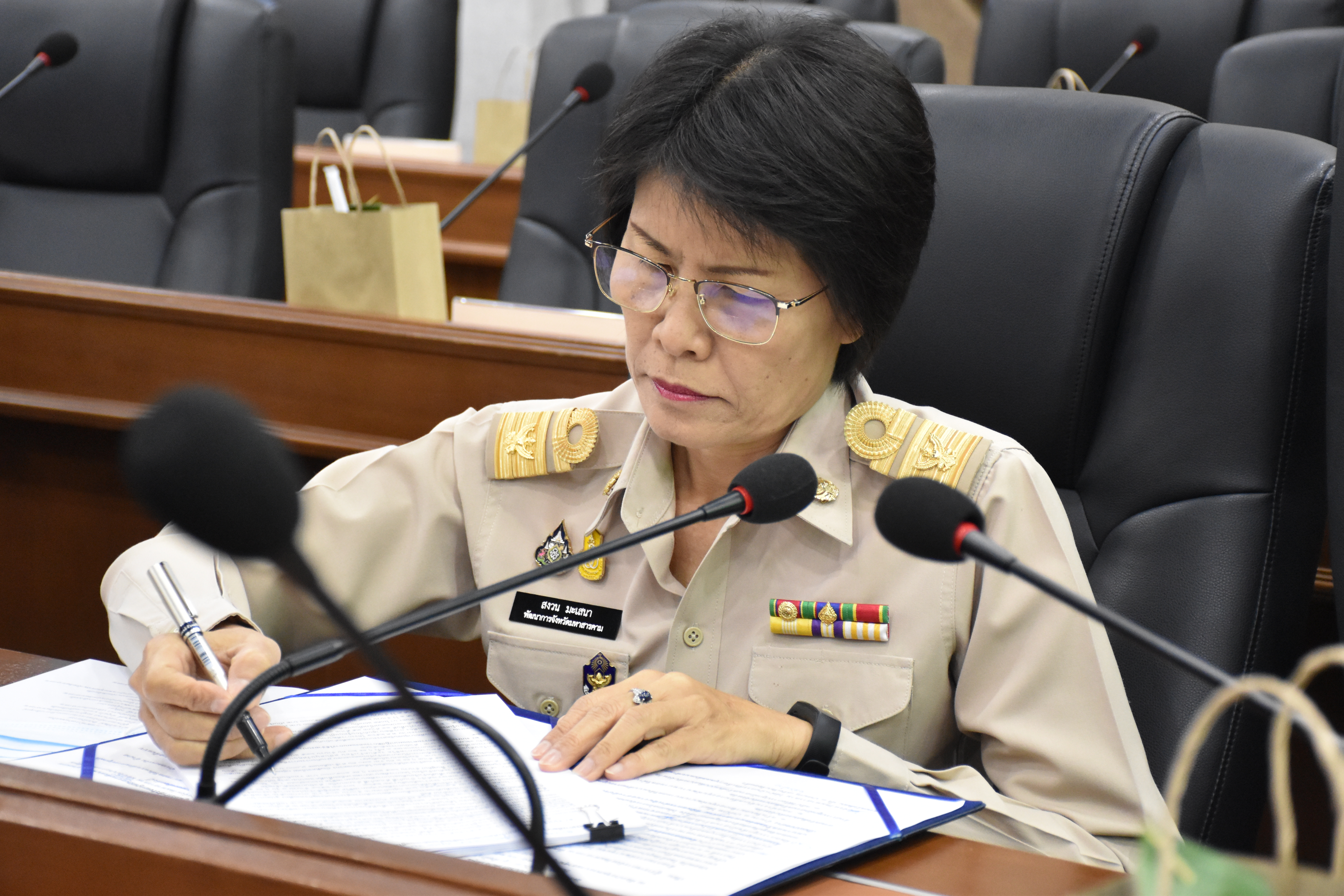 พัฒนาการจังหวัดมหาสารคาม​ ร่วมประชุมคณะกรมการจังหวัดมหาสารคาม ประจำเดือน พฤศจิกายน 2563
