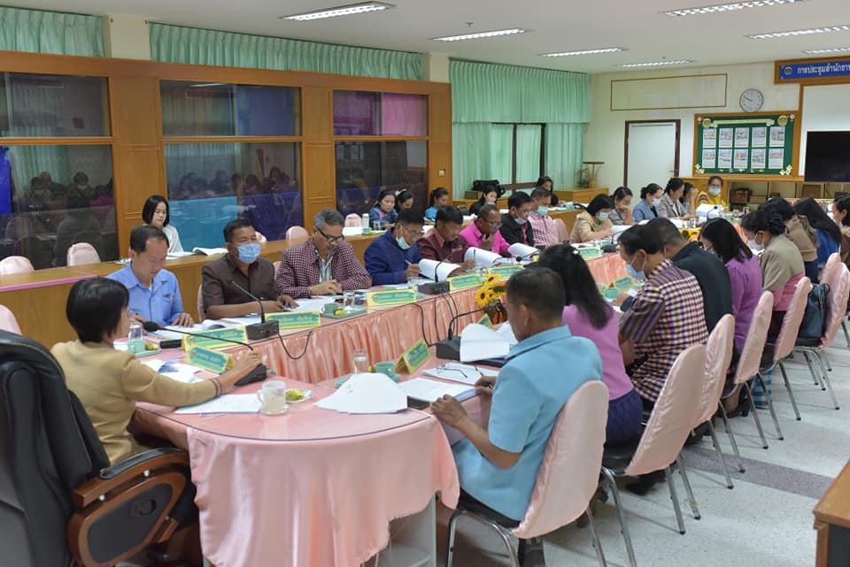 พช.มหาสารคาม จัดประชุมประจำเดือนสำนักงานพัฒนาชุมชนจังหวัดมหาสารคาม