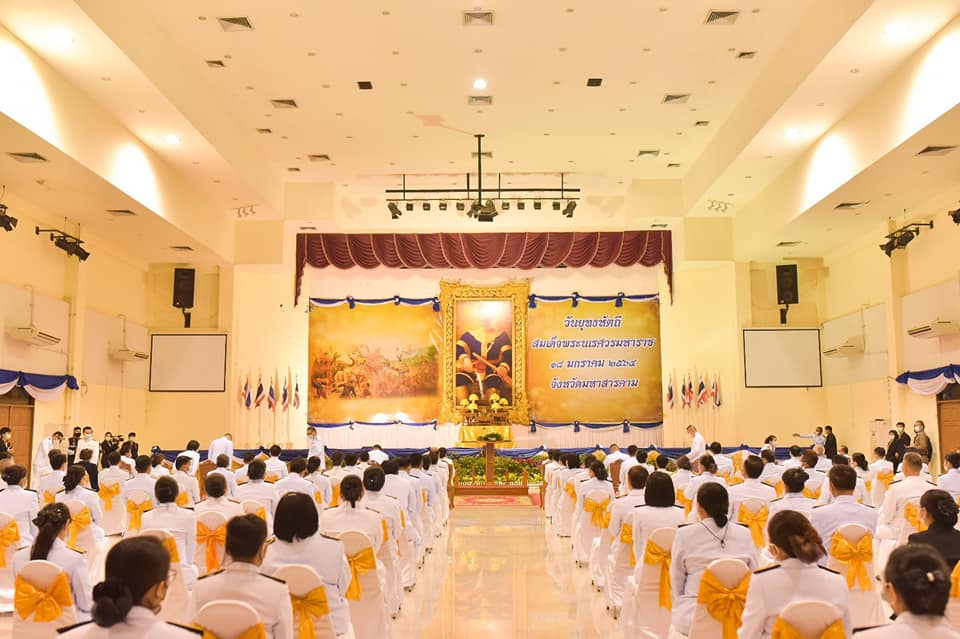 พัฒนาชุมชนจังหวัดมหาสารคาม ร่วมงานรัฐพิธี วันยุทธหัตถีของสมเด็จพระนเรศวรมหาราช