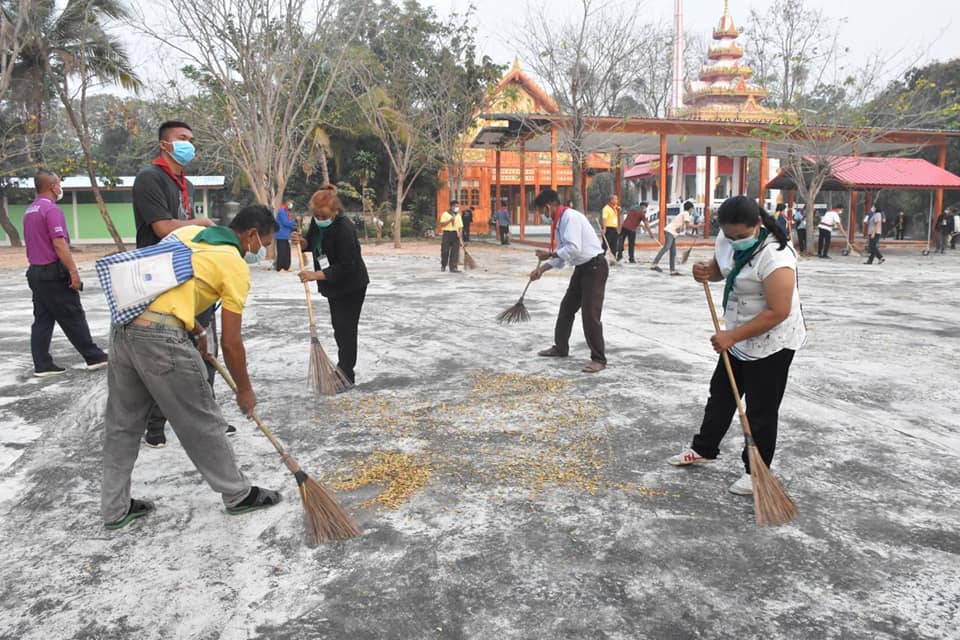 จังหวัดมหาสารคามดำเนินโครงการพัฒนาหมู่บ้านเศรษฐกิจพอเพียง ประจำปี 2564 กิจกรรมสร้างแกนนำขับเคลื่อนหมู่บ้านเศรษฐกิจพอเพียง หลักสูตรเพิ่มทักษะระยะสั้นการพัฒนากสิกรรมสู่ระบบเศรษฐกิจพอเพียง รูปแบบ โคก หนอง นา โมเดล