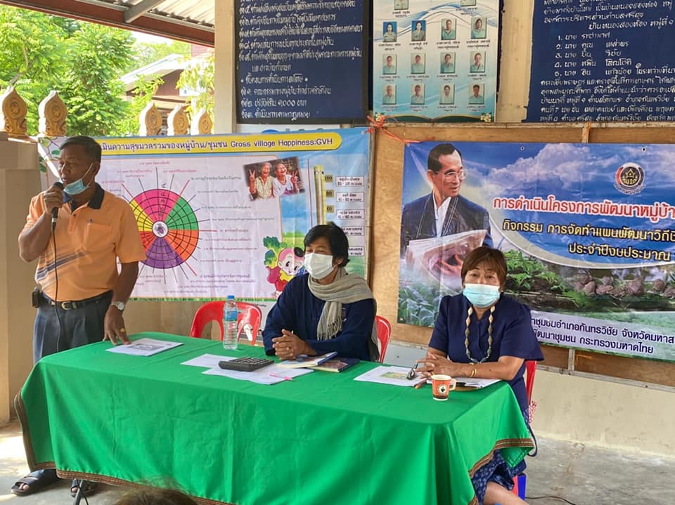 สพอ.กันทรวิชัย​ ร่วมจัดทำแผนพัฒนาวิถีชีวิตเศรษฐกิจพอเพียง กิจกรรมมการประเมิน “อยู่เย็นเป็นสุข”