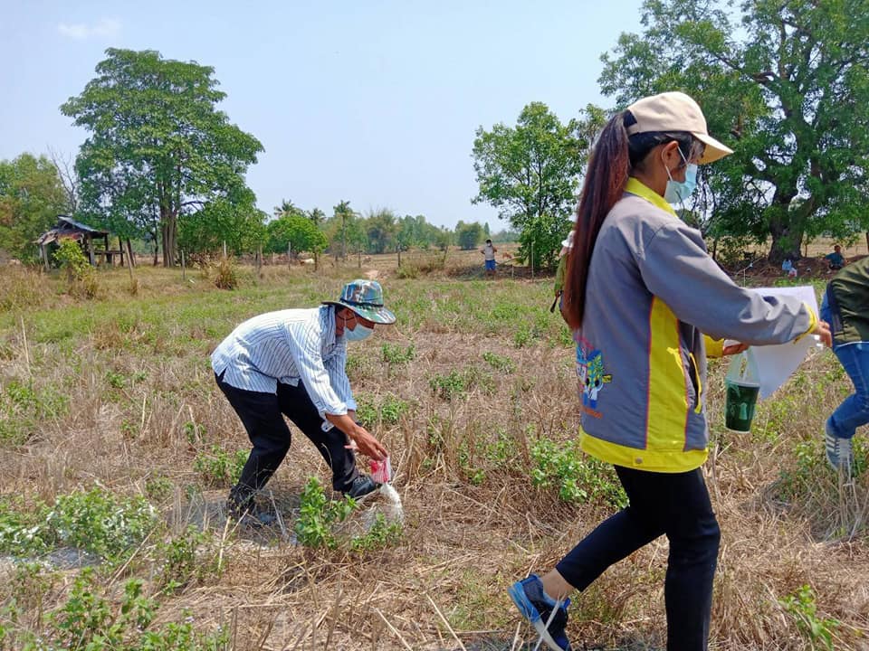 ทีม​ โคก​ หนอง​ นา​ อำเภอนาเชือก​ ลงพื้นที่รังวัดแบบแปลน