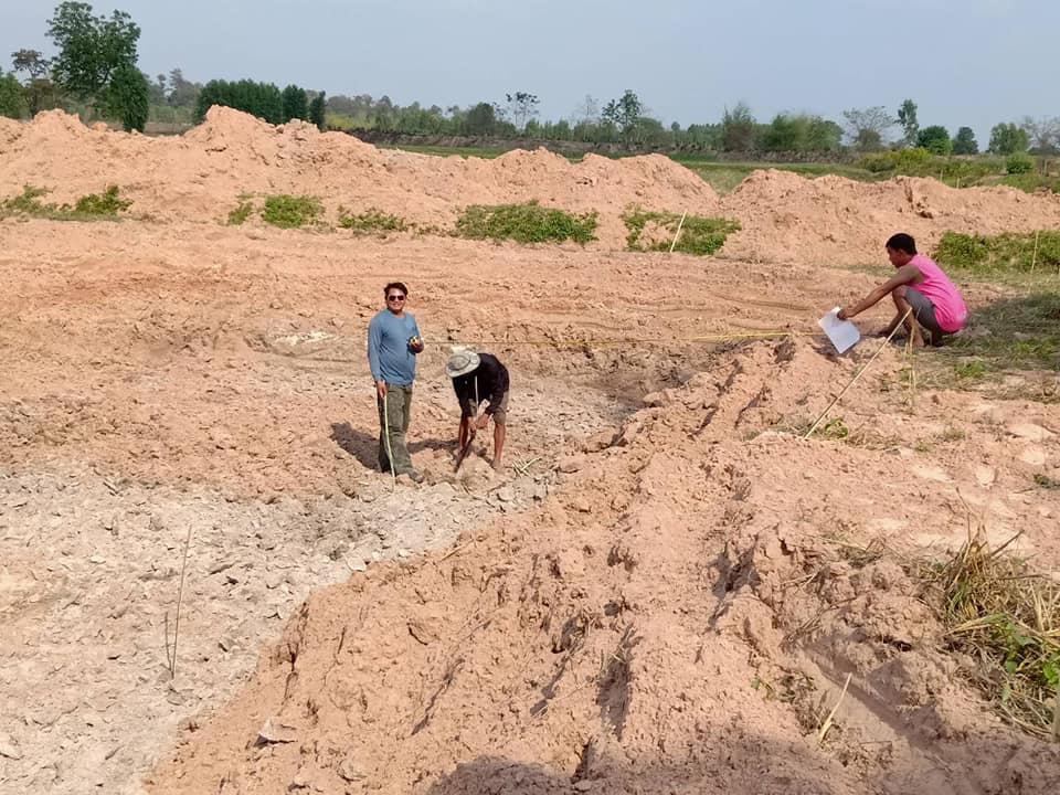 ทีม​ โคก​ หนอง​ นา​ อำเภอนาเชือก​ ลงพื้นที่รังวัดแบบแปลน