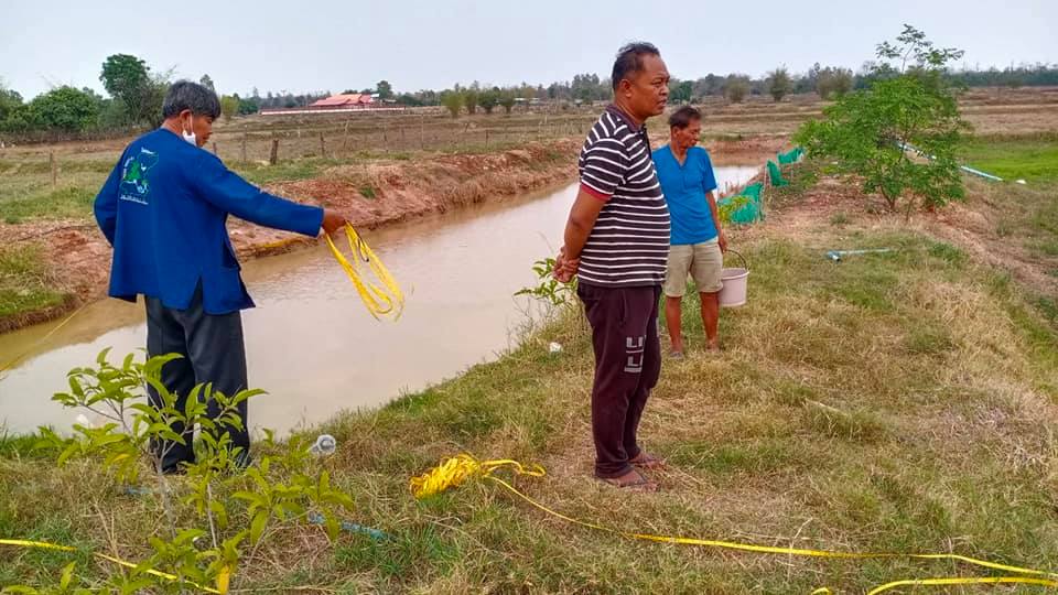 ทีม​ สพอ.ยางสีสุราช​ ลงพื้นที่ปักหมุดแปลงครัวเรือนต้นแบบ​ “โคก​ หนอง​ นา​ โมเดล”
