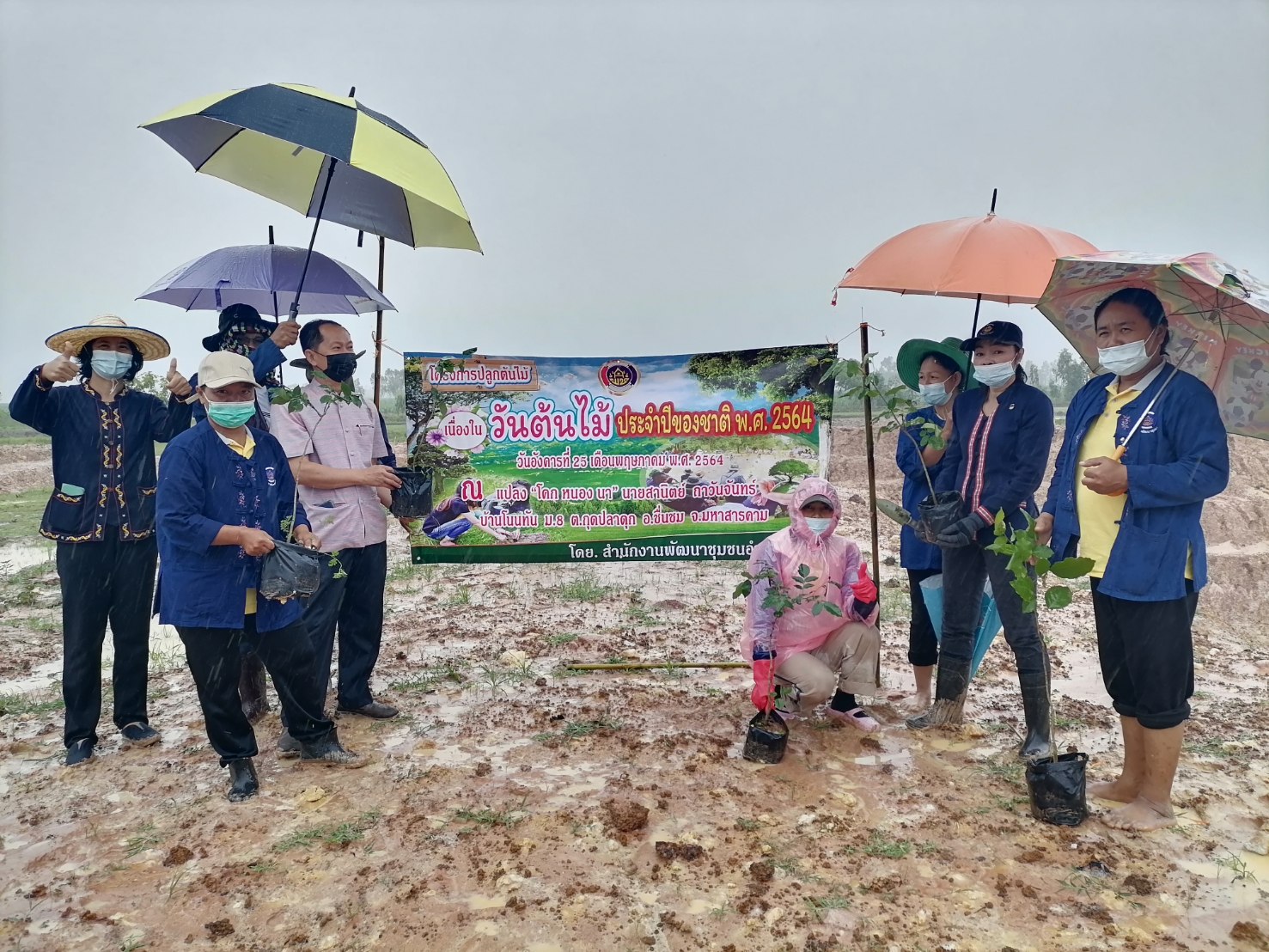 พช.มหาสารคาม​ พร้อมใจจัดกิจกรรมโครงการปลูกต้นไม้และ ปลูกป่าเฉลิมพระเกียรติ เนื่องในโอกาสมหามงคลพระราชพิธีบรมราชาภิเษก ภายใต้ชื่อ “รวมใจไทย ปลูกต้นไม้เพื่อแผ่นดิน” สืบสานสู่ ๑๐๐ ล้านต้น เนื่องในวันต้นไม้ประจำปีของชาติ