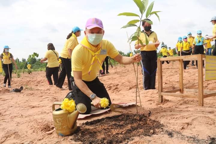 พช.มหาสารคาม รวมทีมเข้าร่วมโครงการปลูกป่า​ และป้องกันไฟป่า​ จังหวัดมหาสารคาม