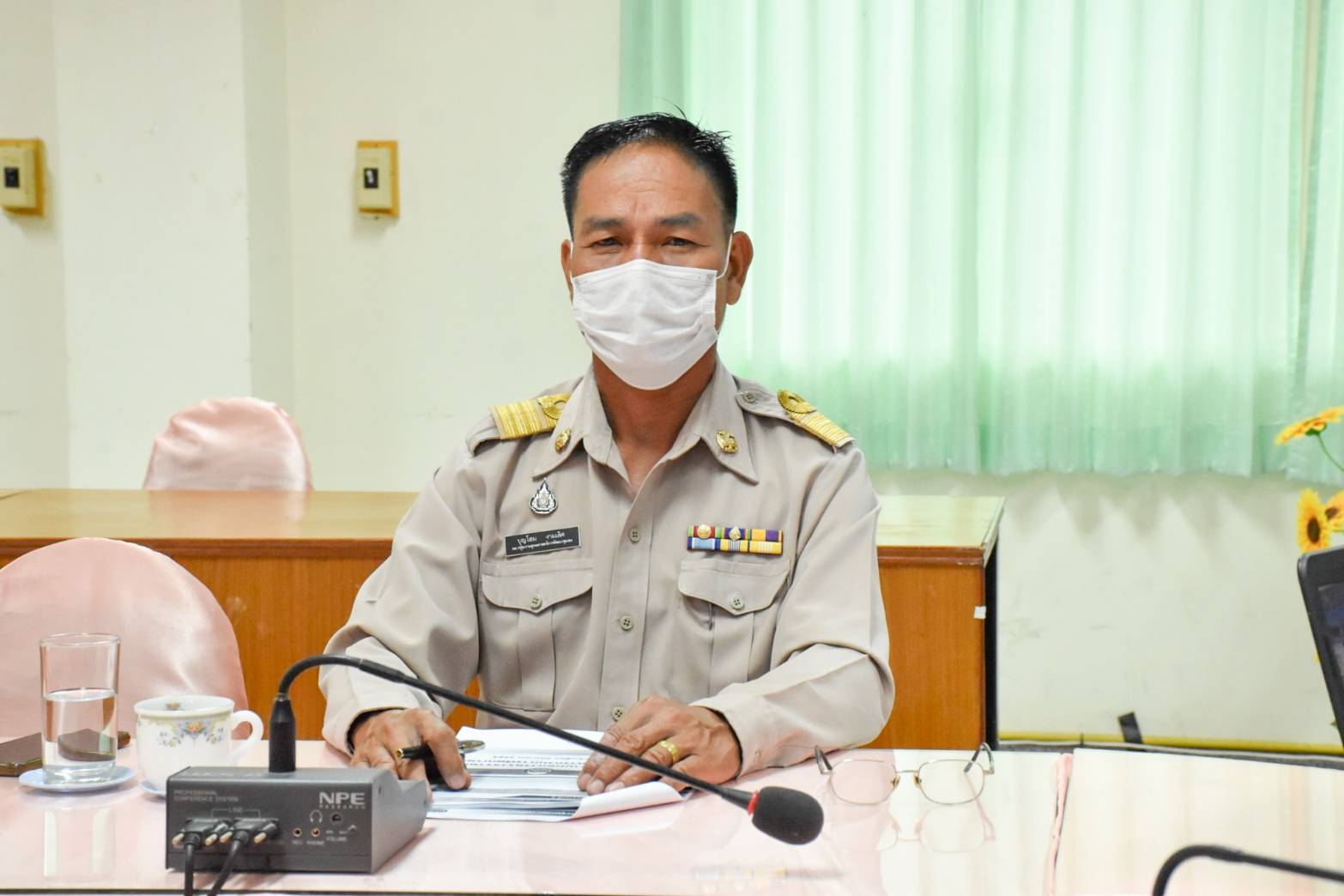 พช.มหาสารคาม ร่วมรับมอบนโยบายจากการประชุมกรมการพัฒนาชุมชน ผ่านระบบวีดีทัศน์ทางไกล(Video Conference)